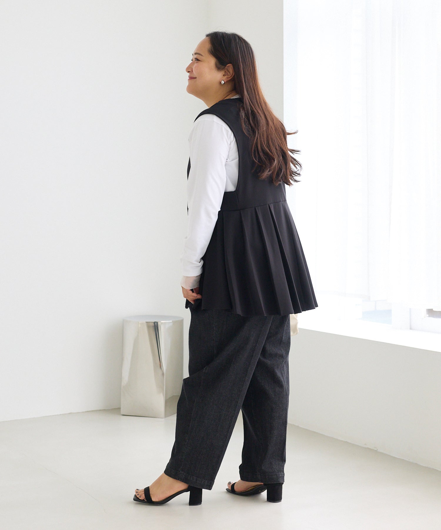 ブラック　model:161cm 着用サイズ:3L