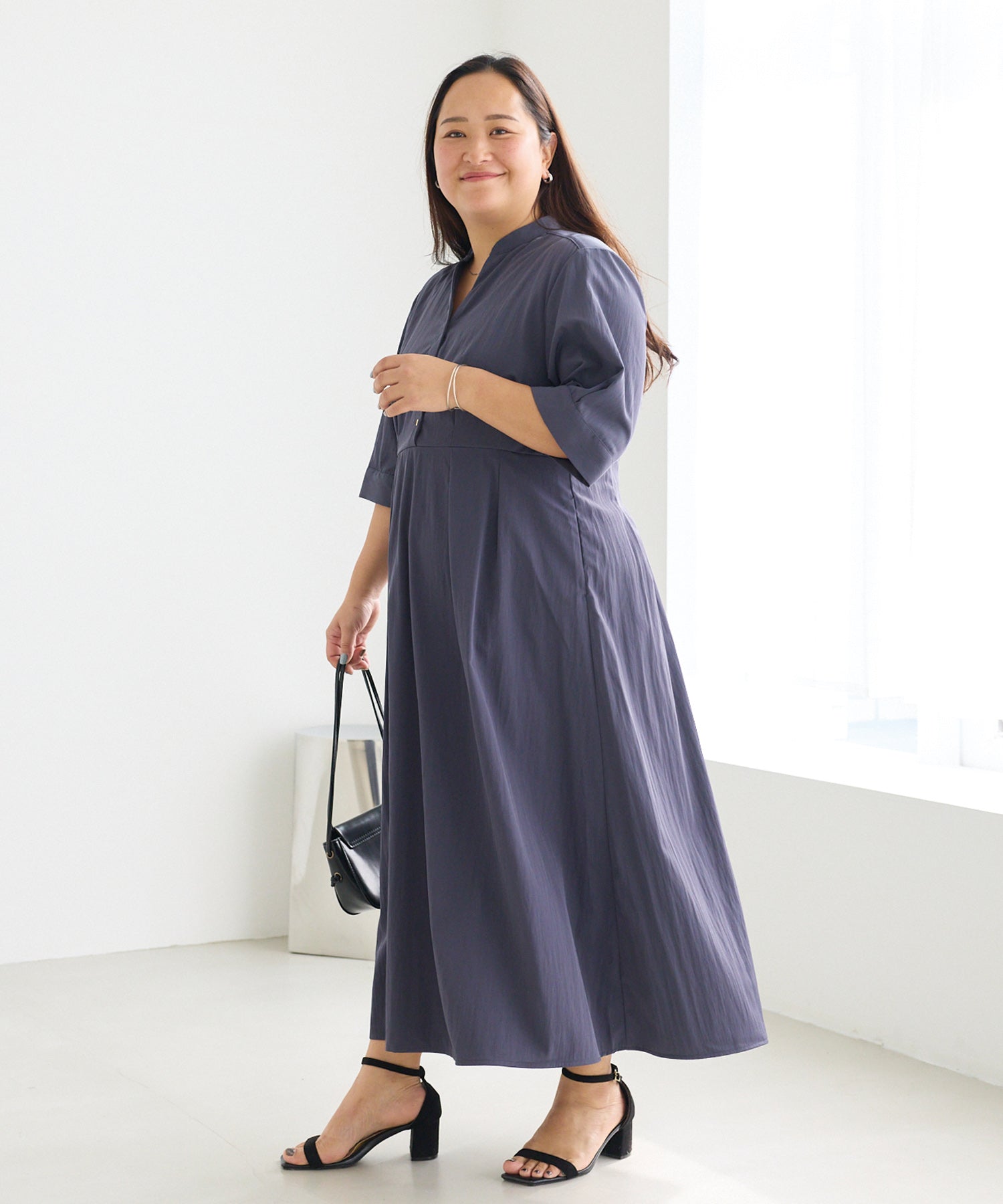 ネイビー　model:161cm 着用サイズ:3L