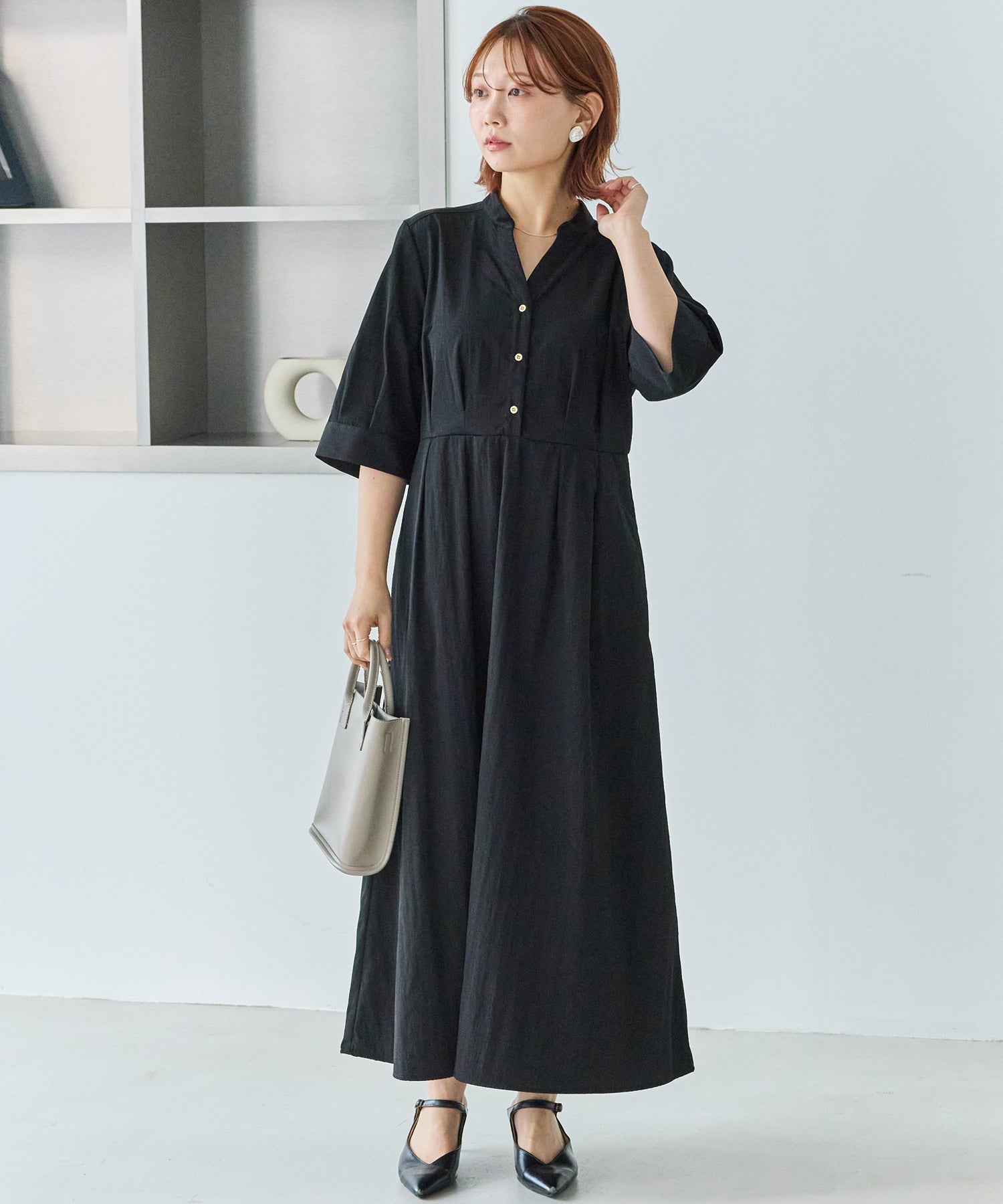 【好機能シリーズ】UVカット・接触冷感・速乾｜ウエストタックワンピース