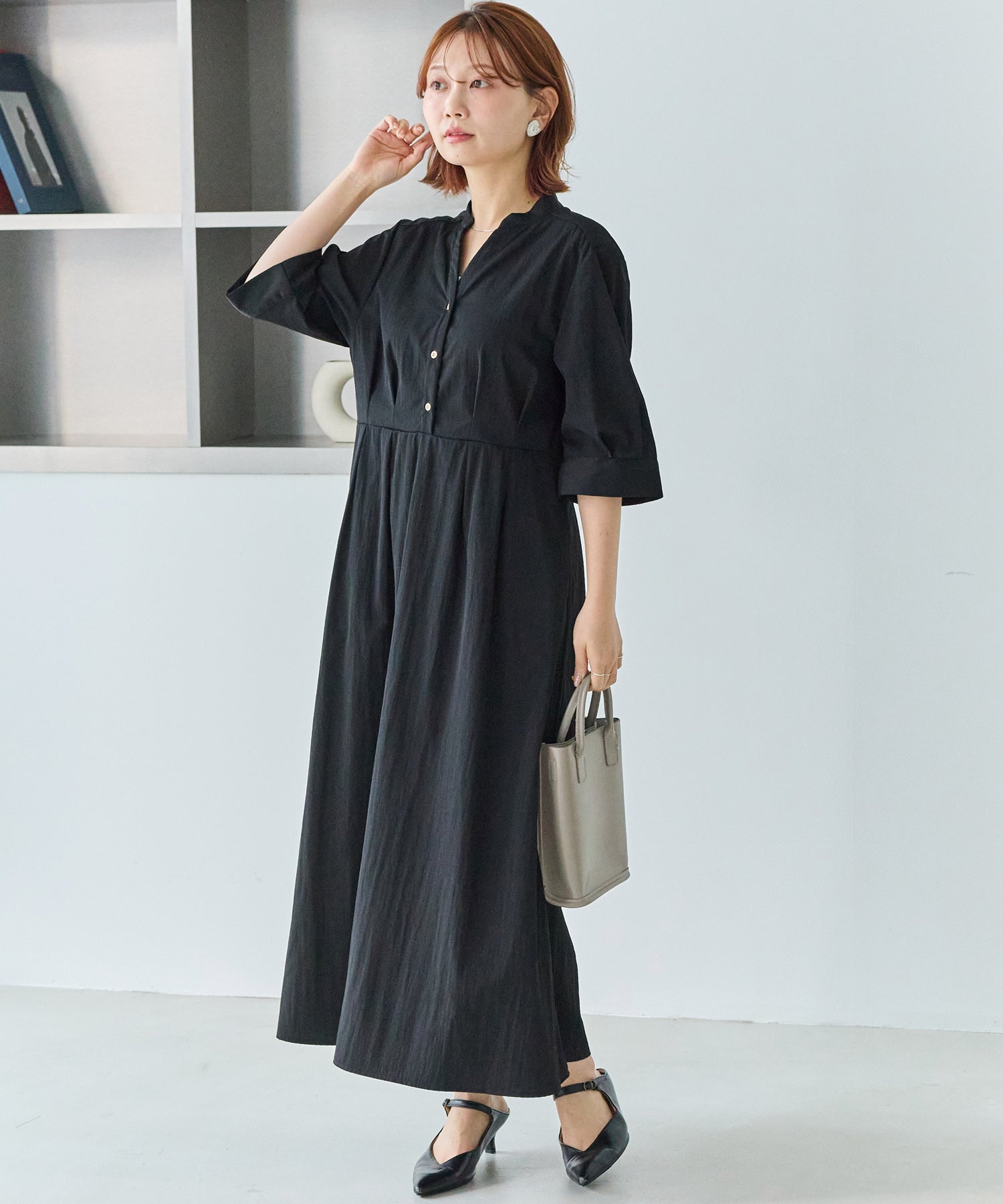 【好機能シリーズ】UVカット・接触冷感・速乾｜ウエストタックワンピース