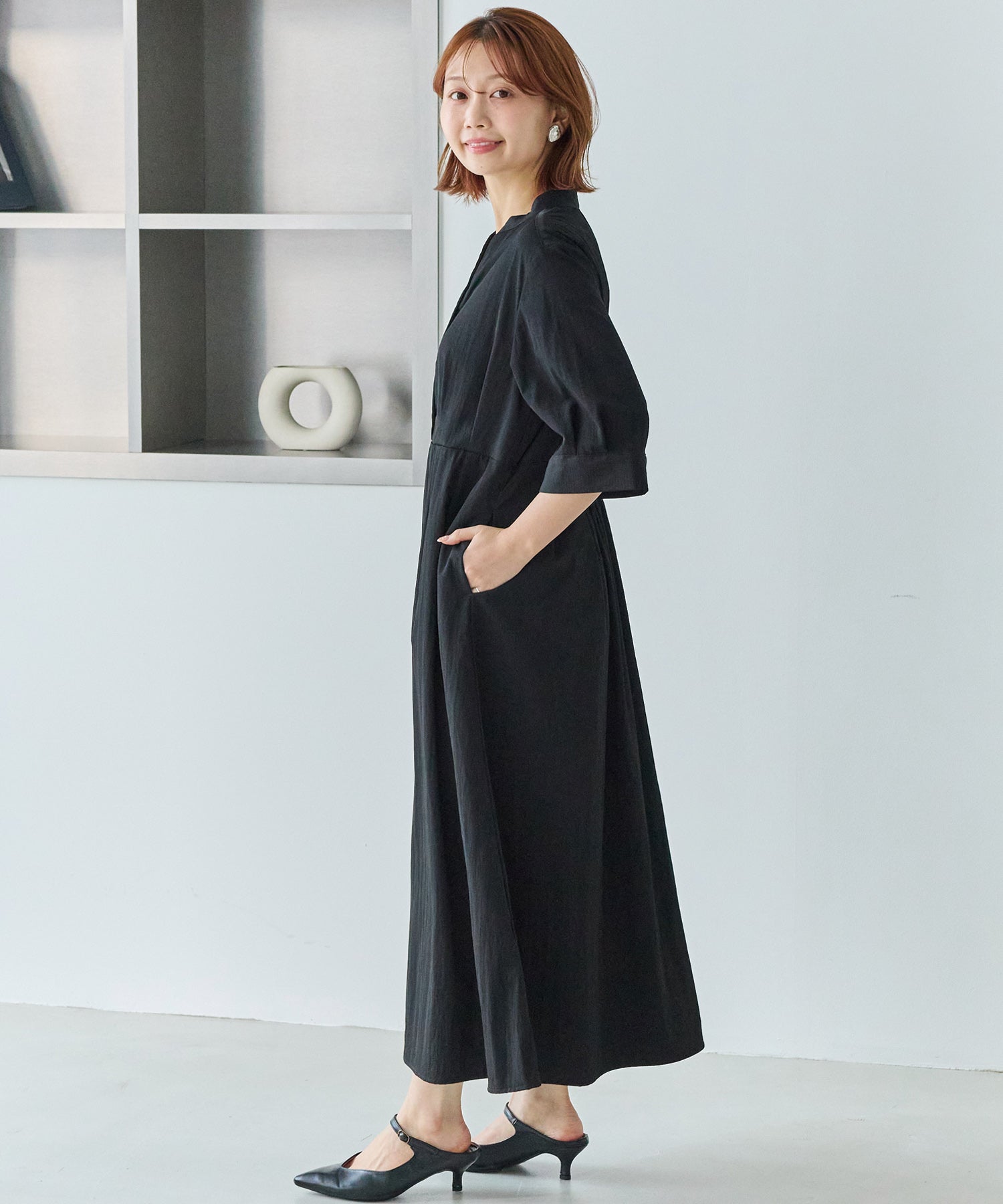 【好機能シリーズ】UVカット・接触冷感・速乾｜ウエストタックワンピース