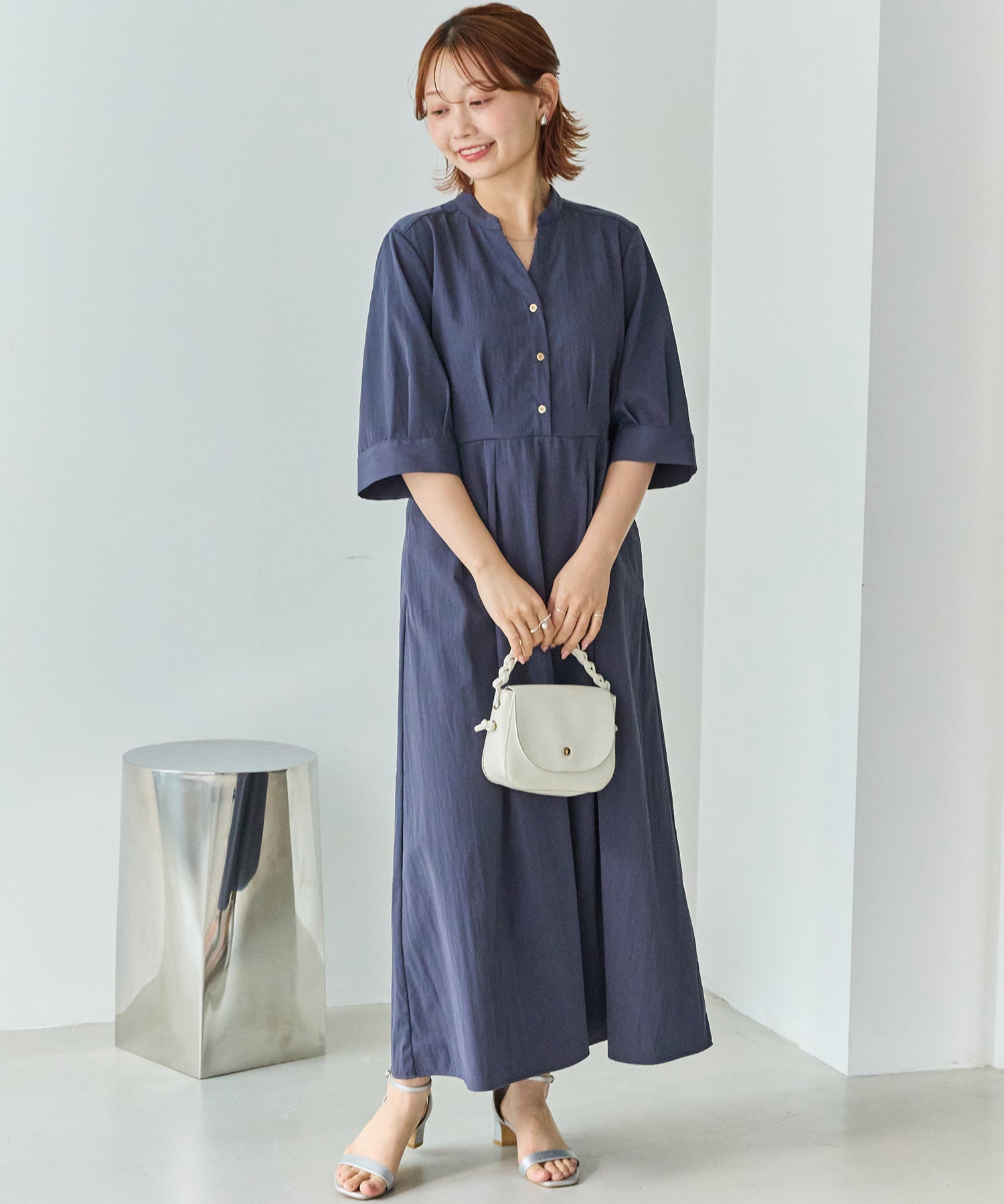 【好機能シリーズ】UVカット・接触冷感・速乾｜ウエストタックワンピース