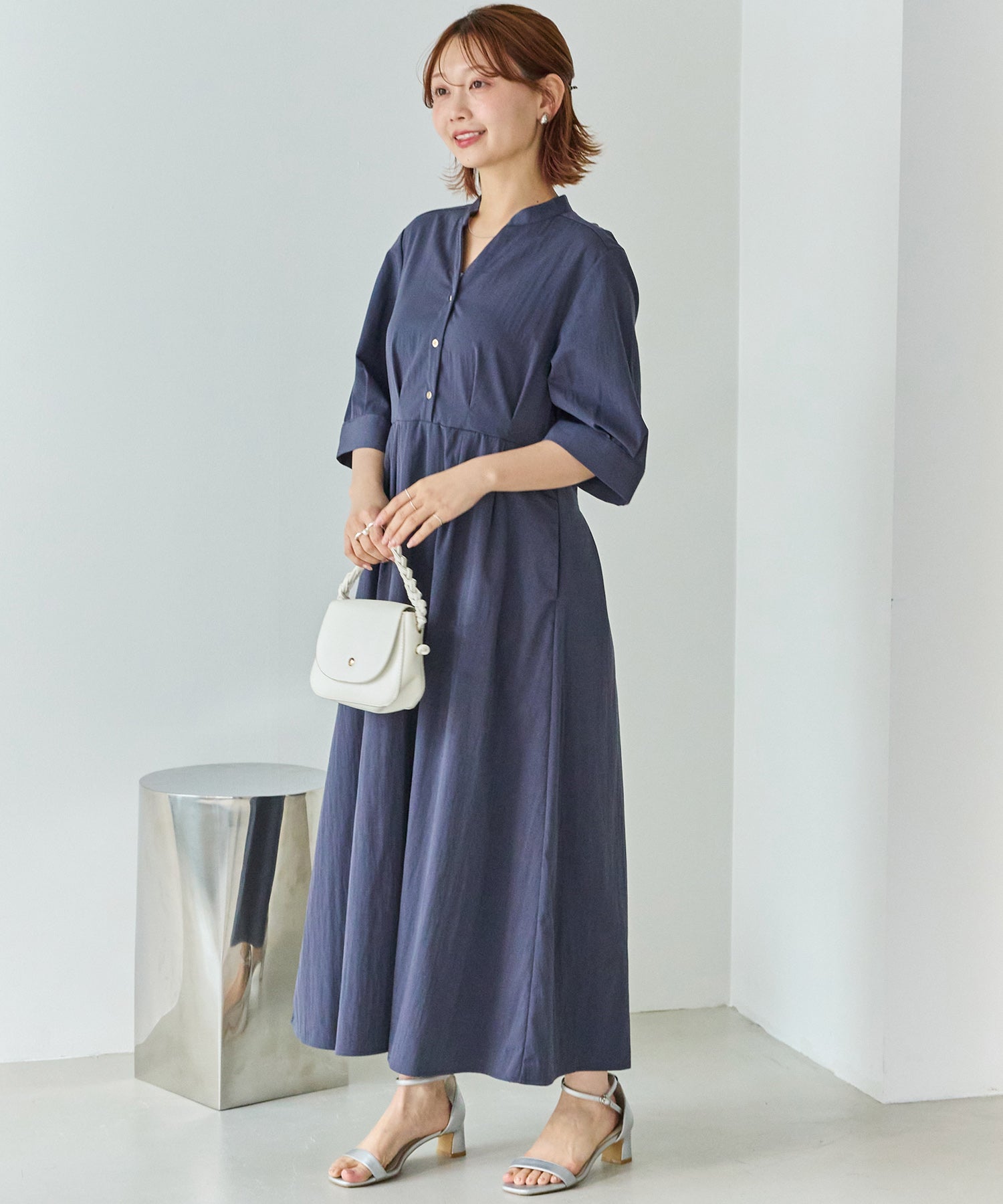 【好機能シリーズ】UVカット・接触冷感・速乾｜ウエストタックワンピース