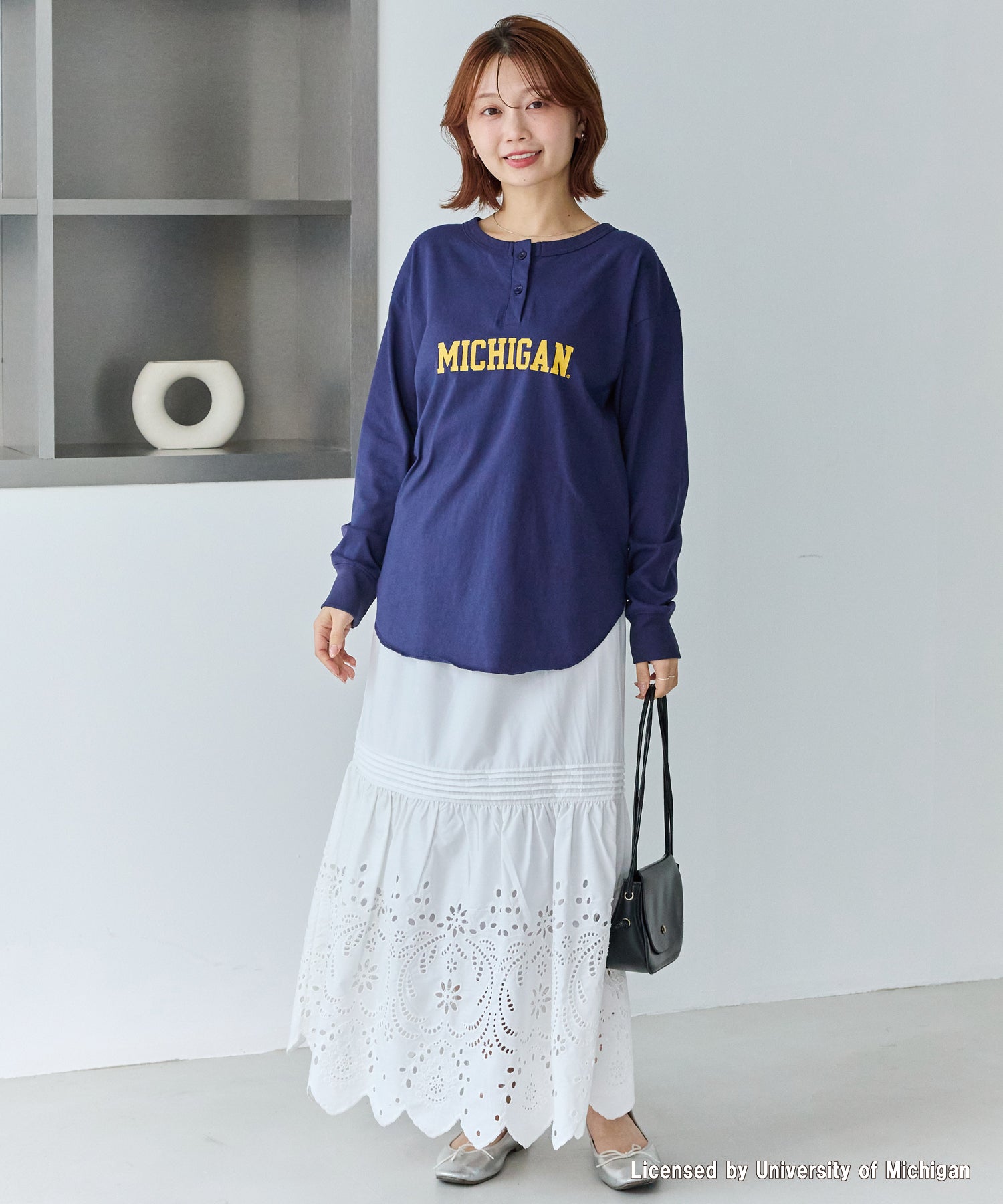 刺繍レースフレアスカート