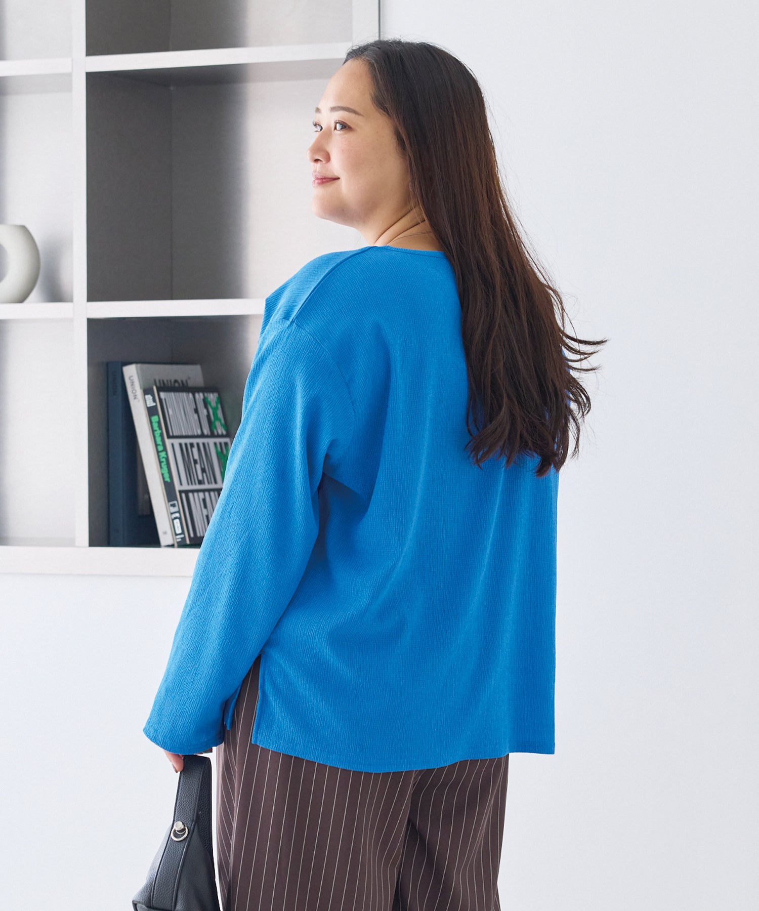 ブルー　model:161cm 着用サイズ:3L