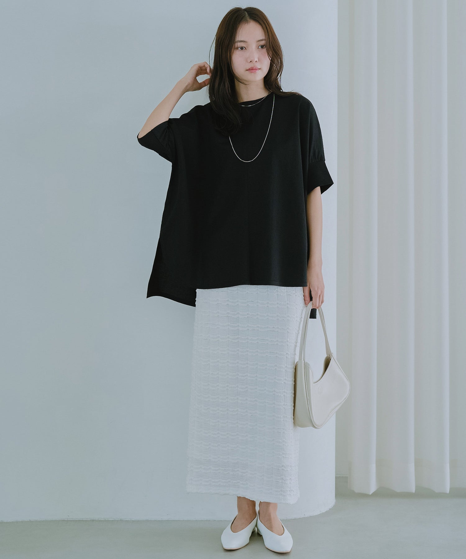 【好機能シリーズ】接触冷感｜トリコットワイドプルオーバー