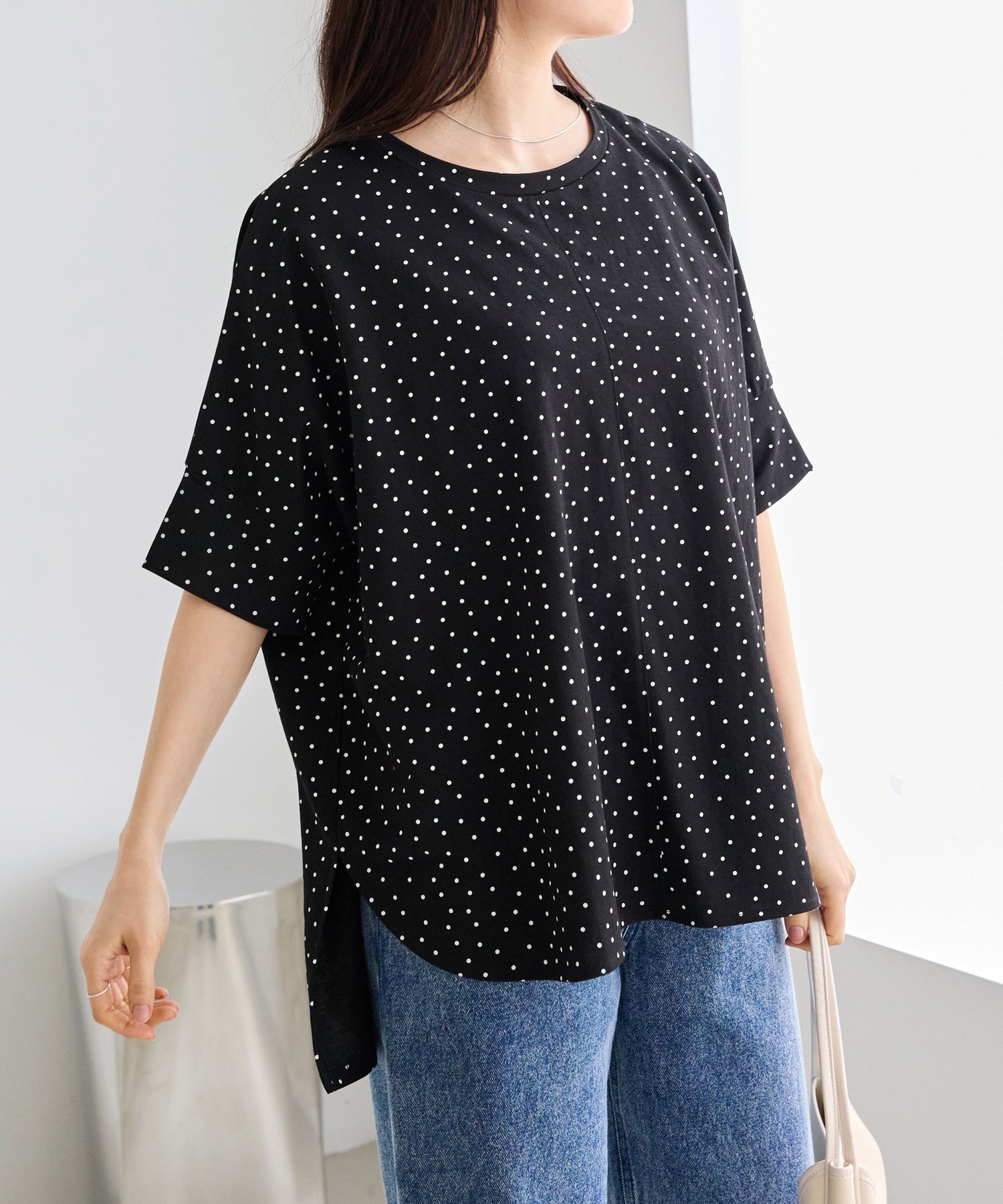 ドットA　model:163cm 着用サイズ:M