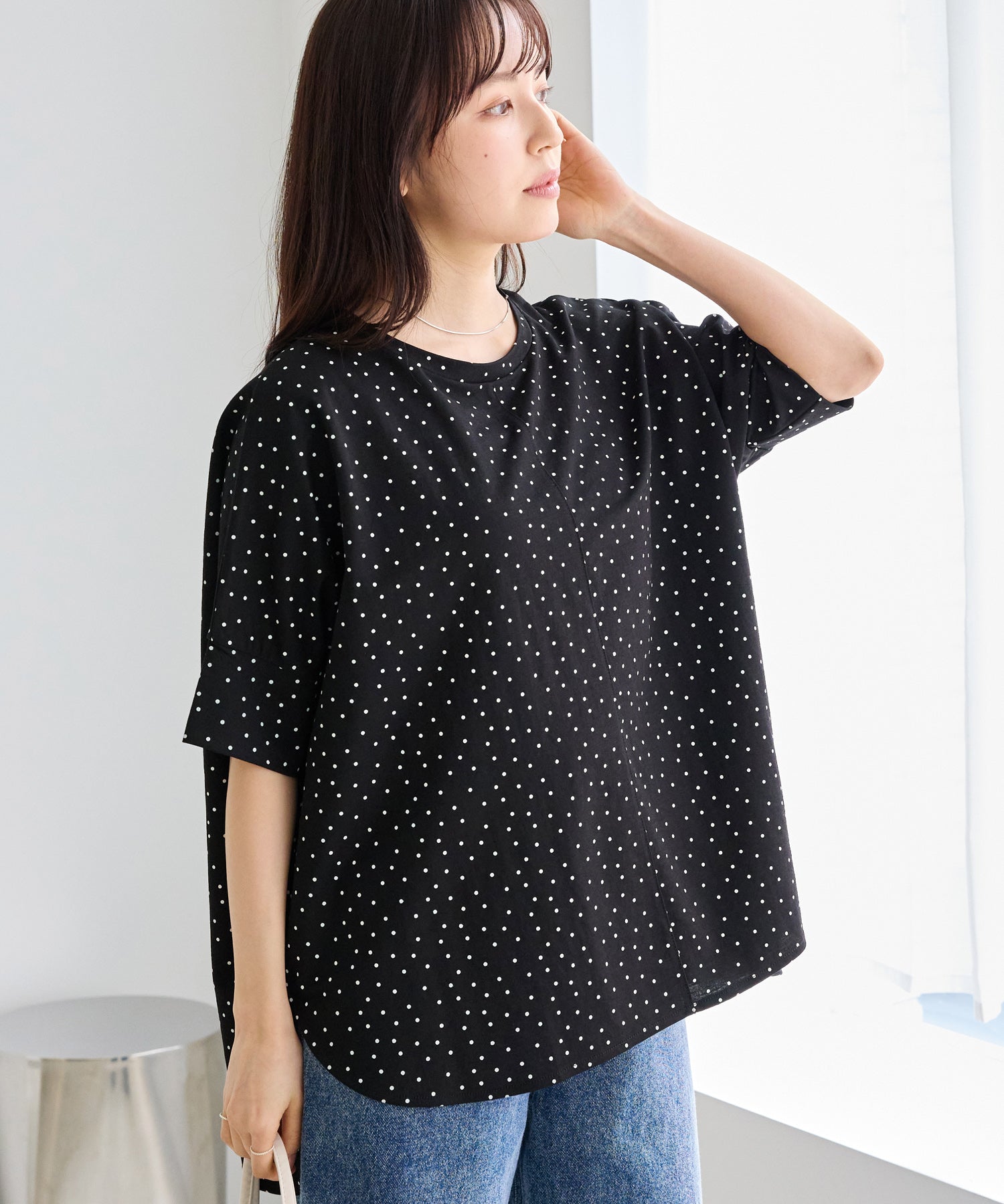 ドットA　model:163cm 着用サイズ:M