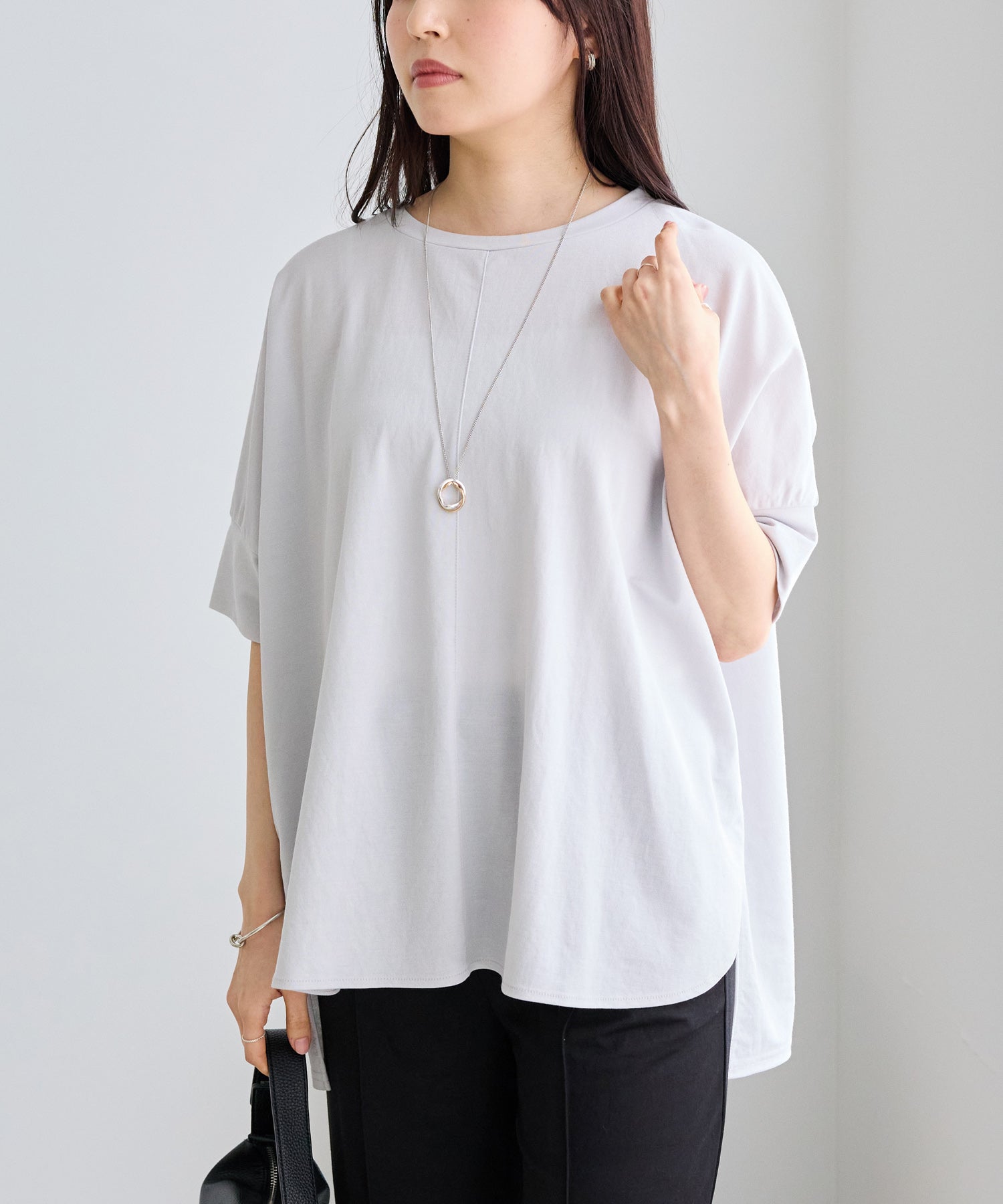 【好機能シリーズ】接触冷感｜トリコットワイドプルオーバー