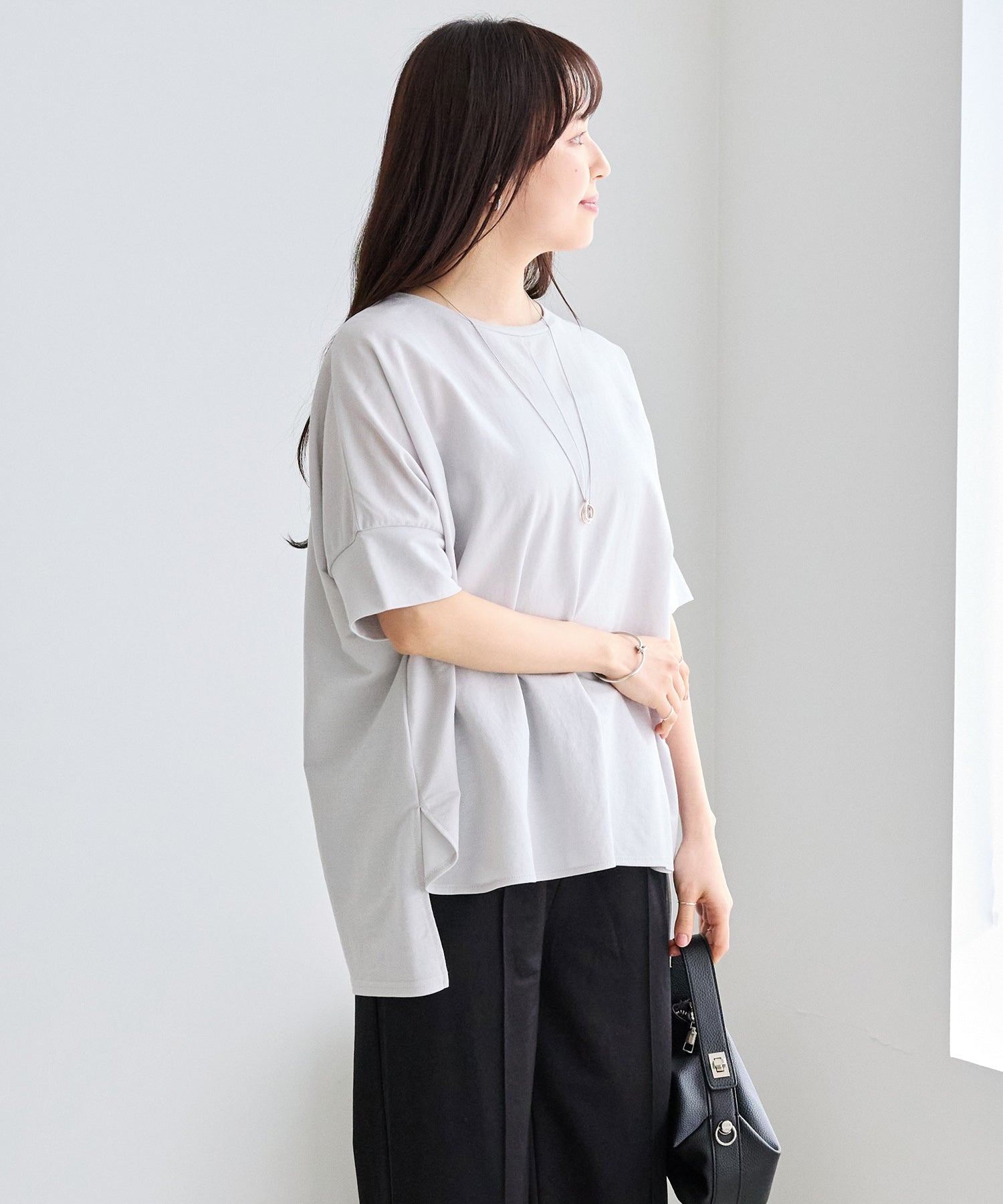 【好機能シリーズ】接触冷感｜トリコットワイドプルオーバー