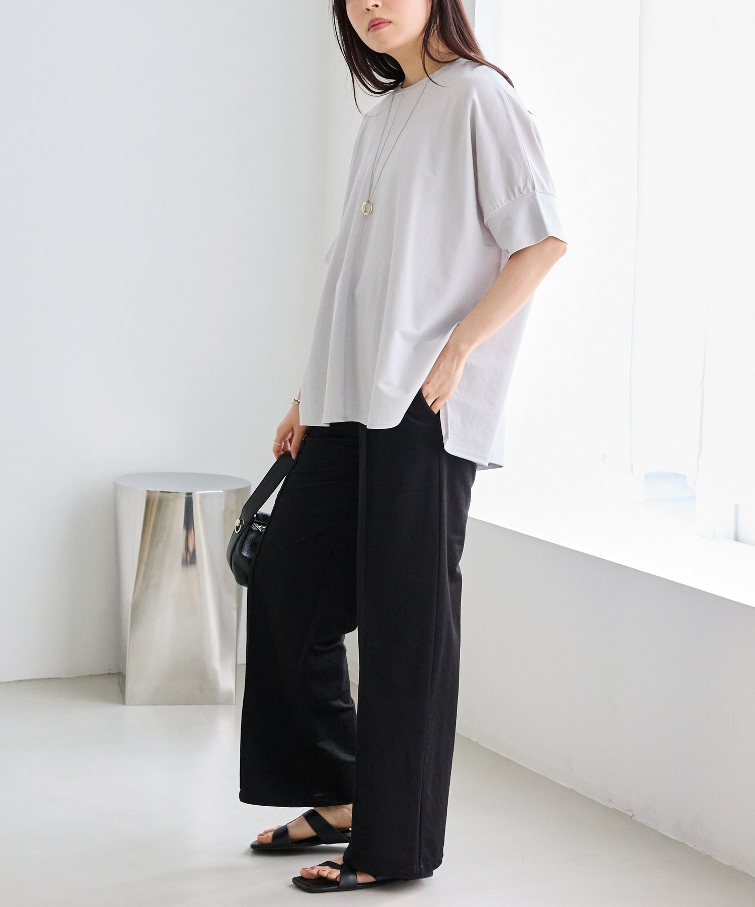 【好機能シリーズ】接触冷感｜トリコットワイドプルオーバー