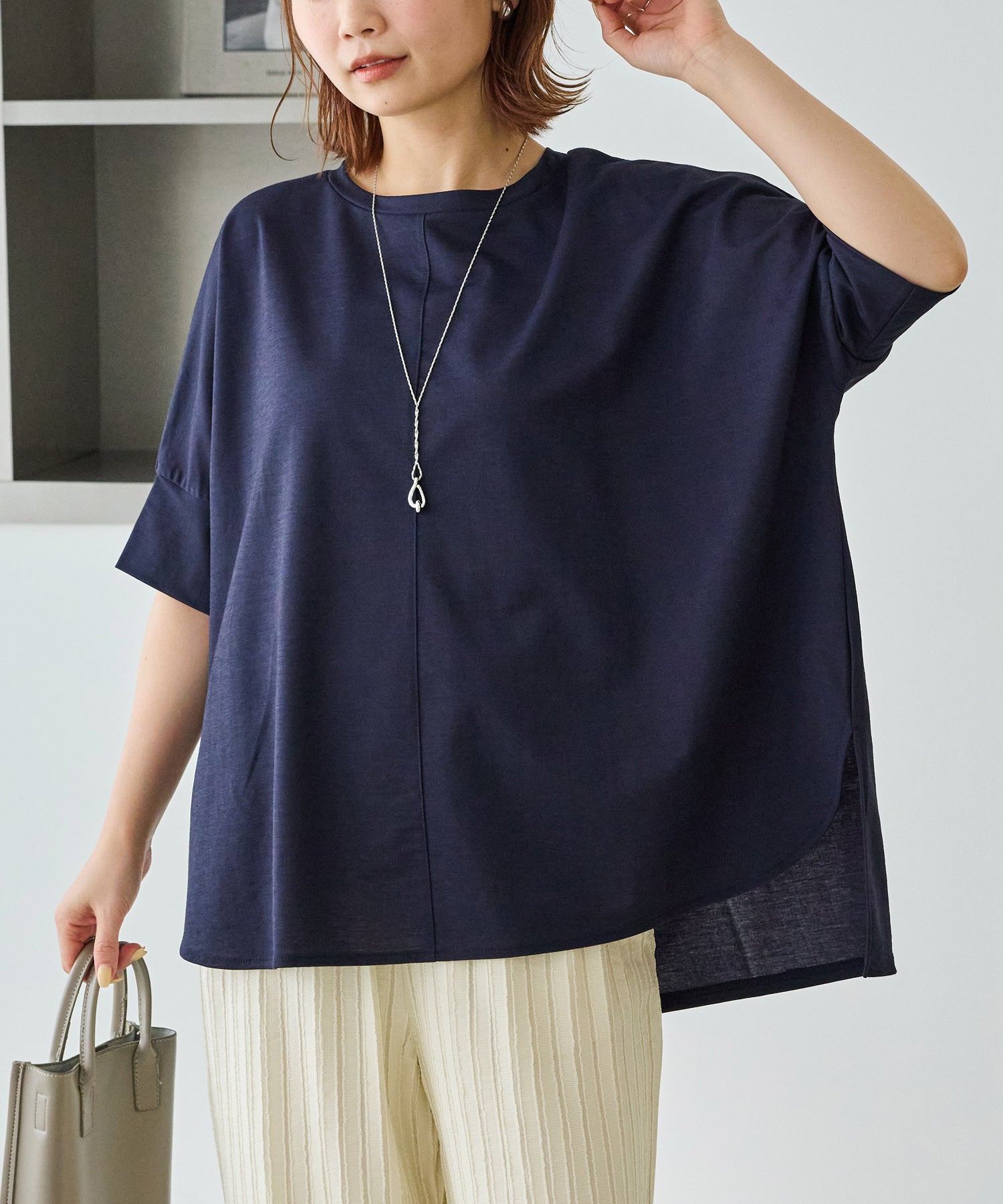 ネイビー　model:156cm 着用サイズ:M