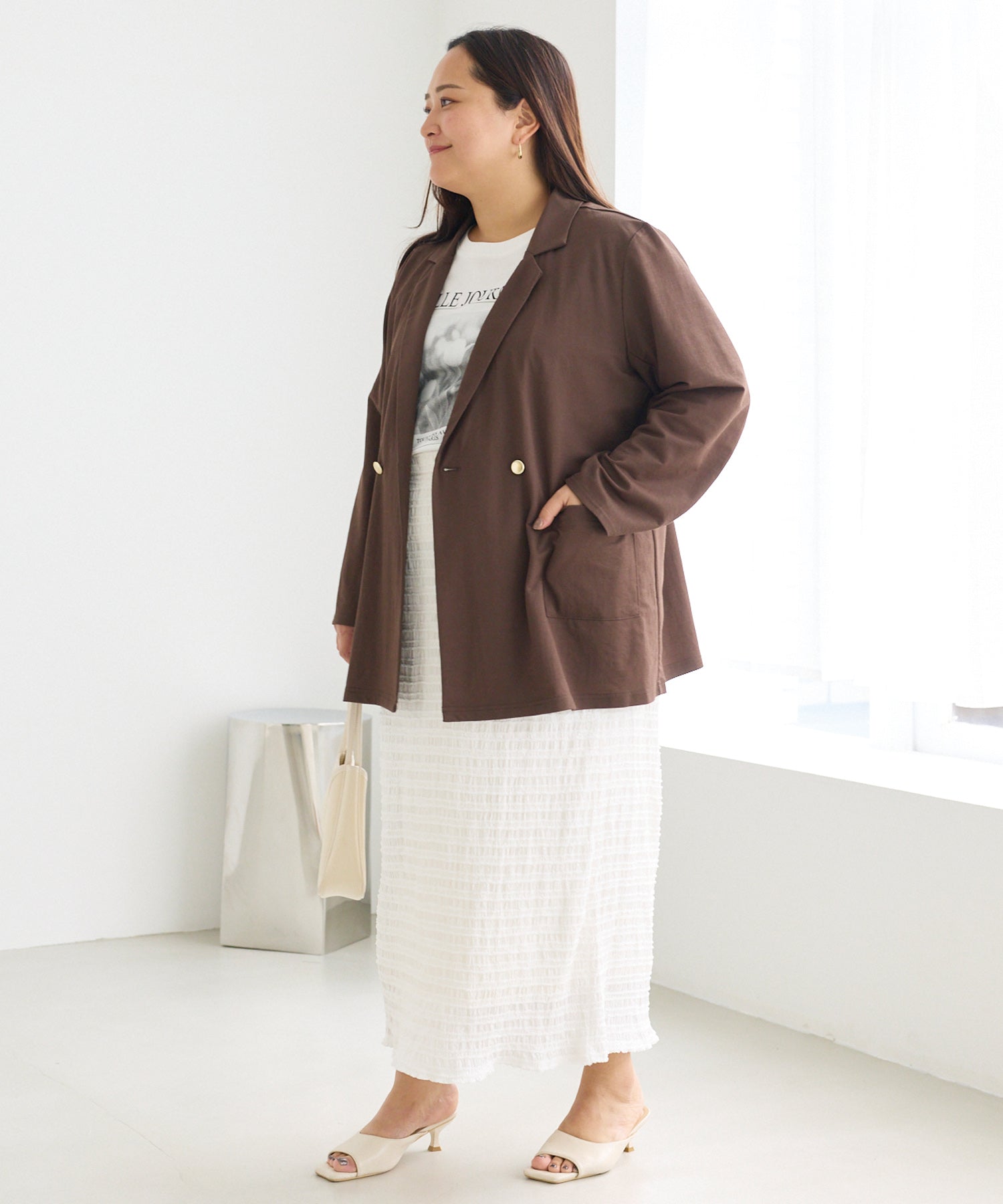 【好機能シリーズ】接触冷感｜トリコットダブルテーラードジャケット