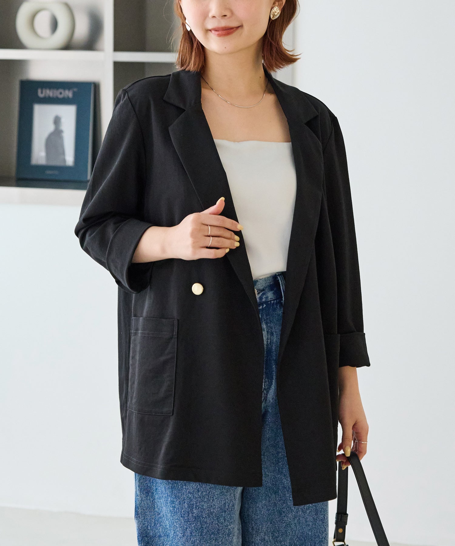 ブラック　model:156cm 着用サイズ:M