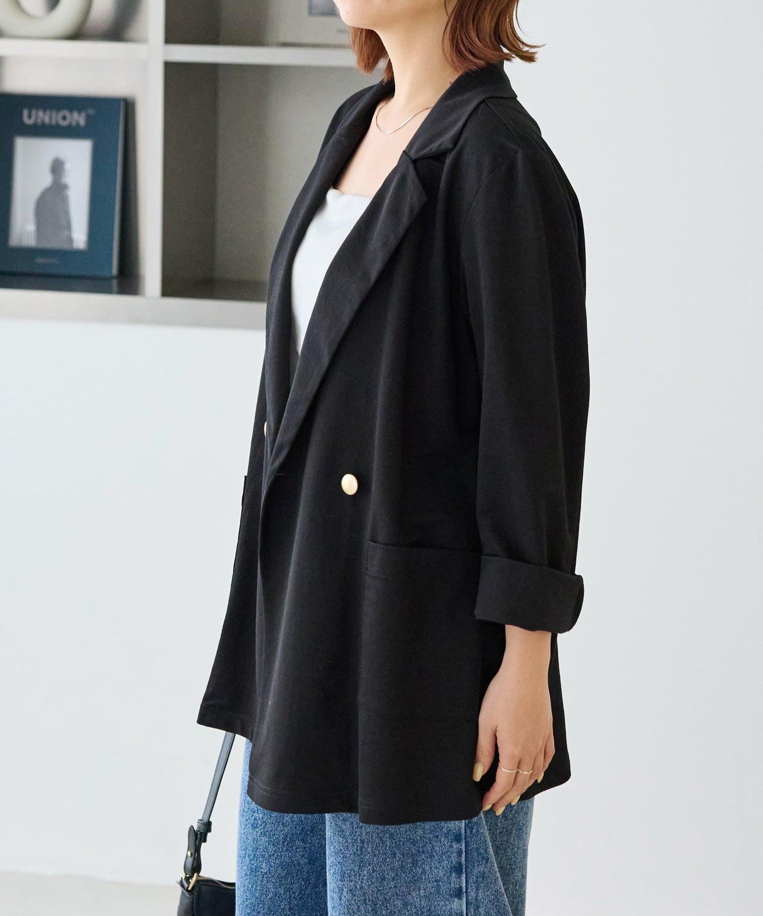 【好機能シリーズ】接触冷感｜トリコットダブルテーラードジャケット