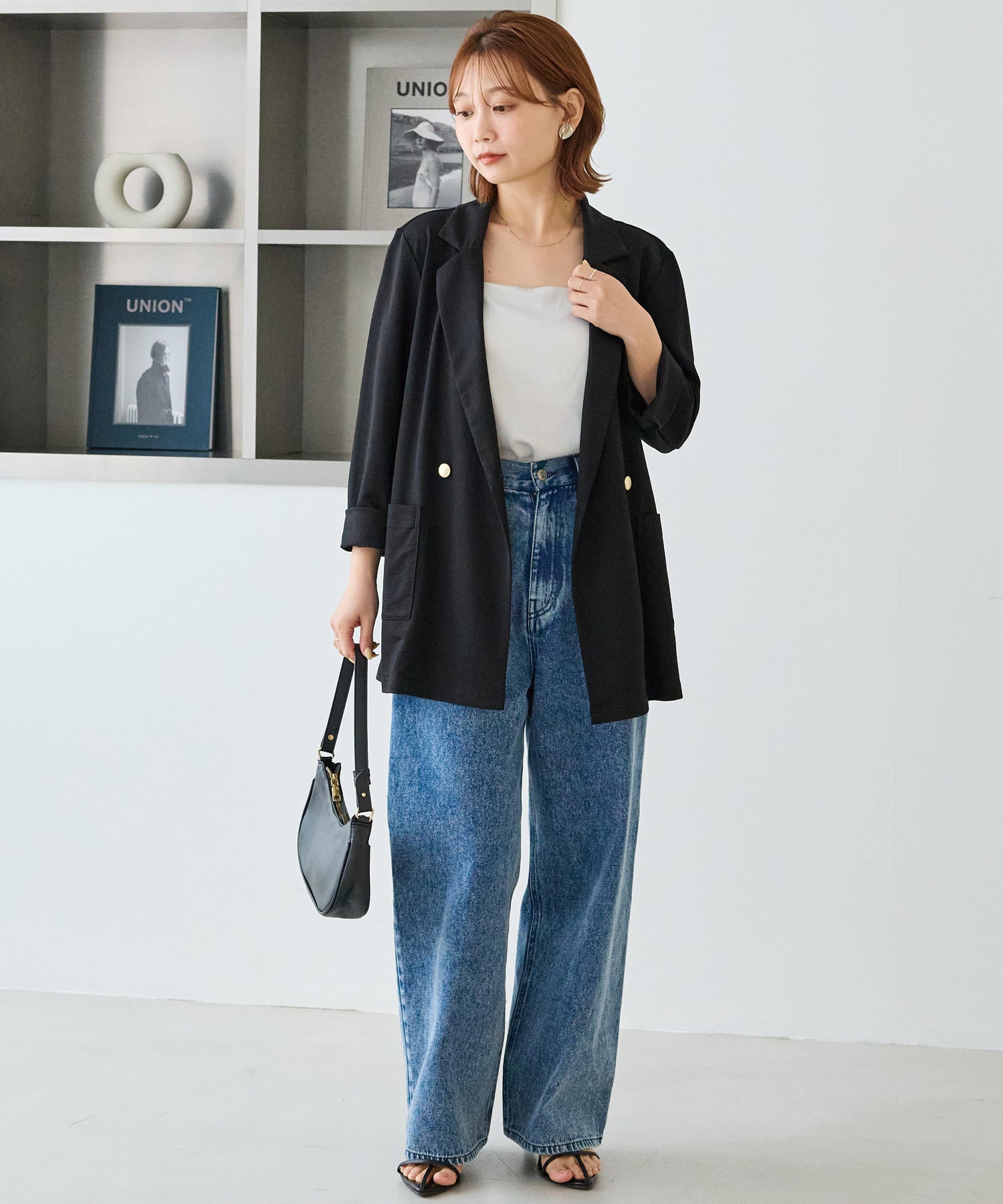 【好機能シリーズ】接触冷感｜トリコットダブルテーラードジャケット