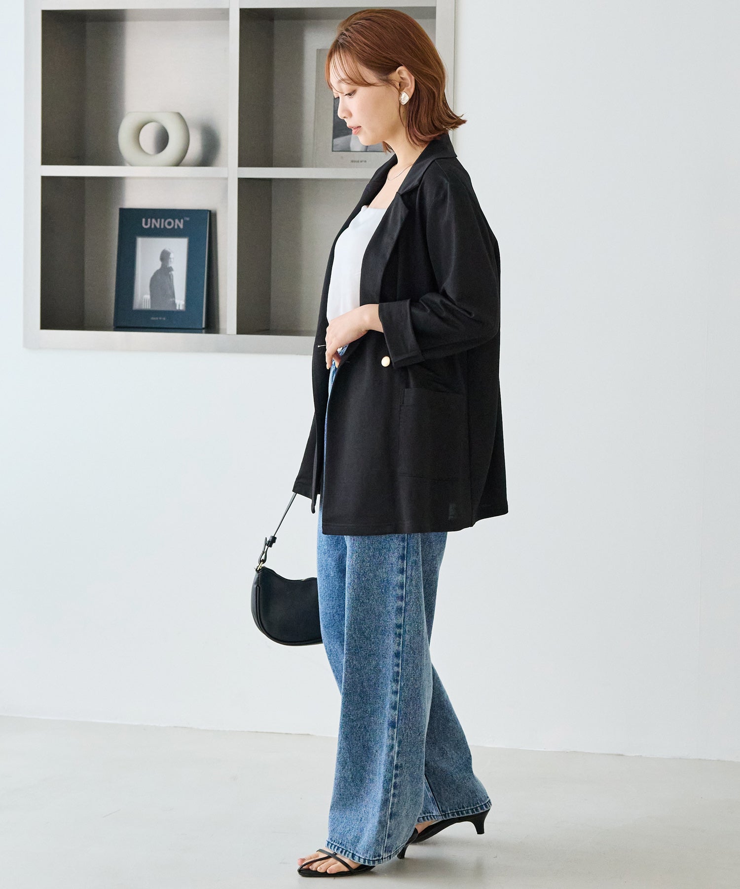 【好機能シリーズ】接触冷感｜トリコットダブルテーラードジャケット