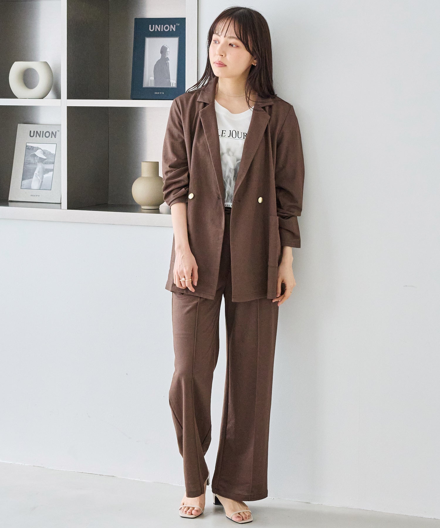 【好機能シリーズ】接触冷感｜トリコットダブルテーラードジャケット