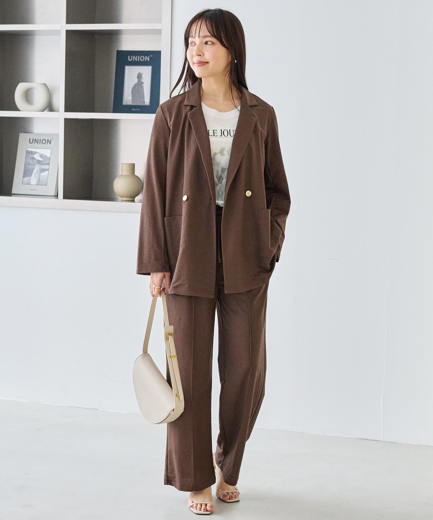 【好機能シリーズ】接触冷感｜トリコットダブルテーラードジャケット