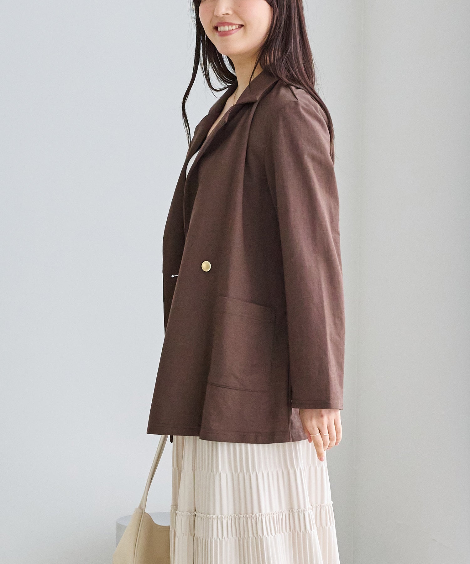 【好機能シリーズ】接触冷感｜トリコットダブルテーラードジャケット