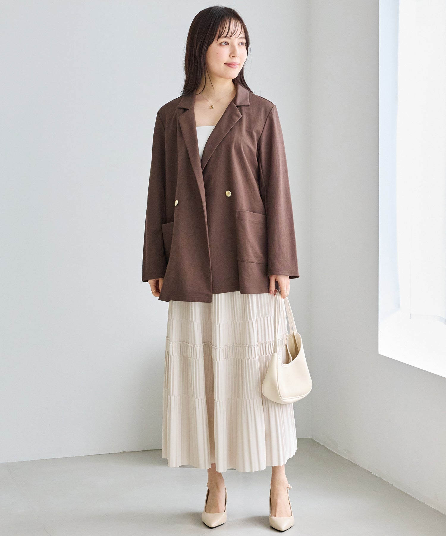 【好機能シリーズ】接触冷感｜トリコットダブルテーラードジャケット