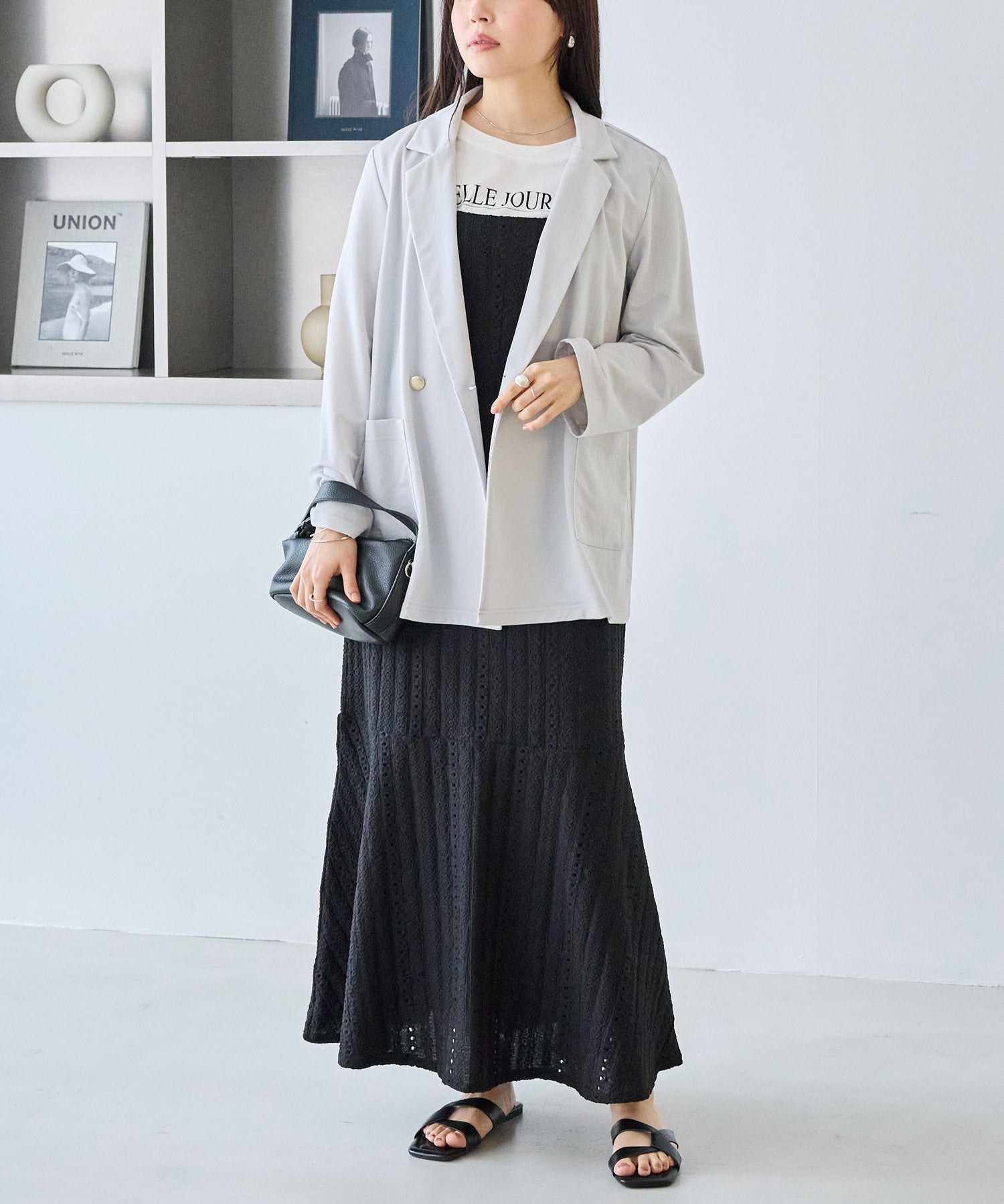 【好機能シリーズ】接触冷感｜トリコットダブルテーラードジャケット