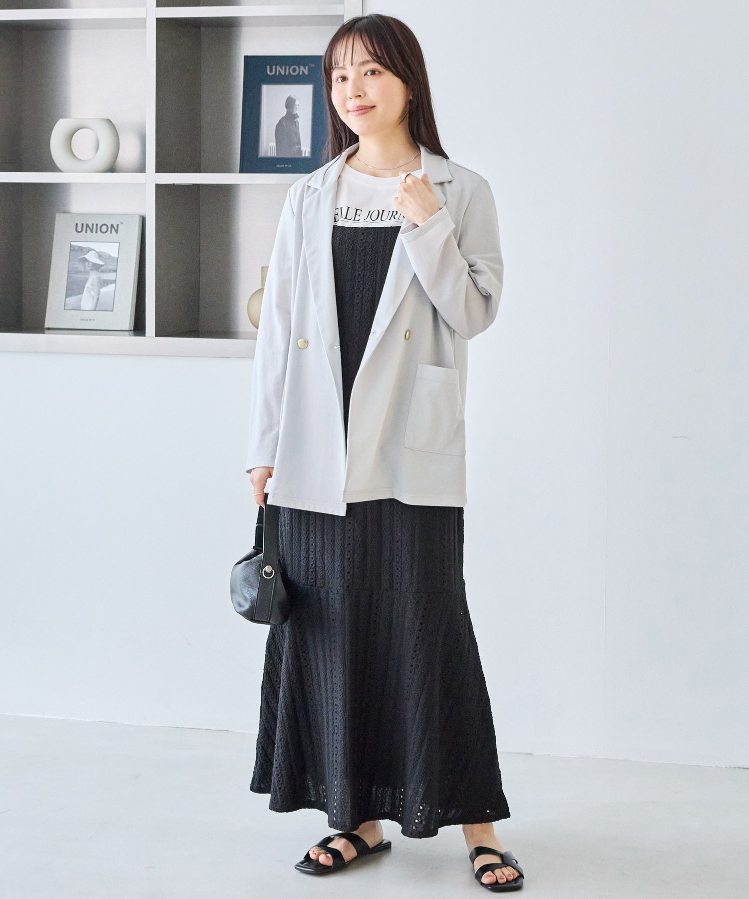 【好機能シリーズ】接触冷感｜トリコットダブルテーラードジャケット