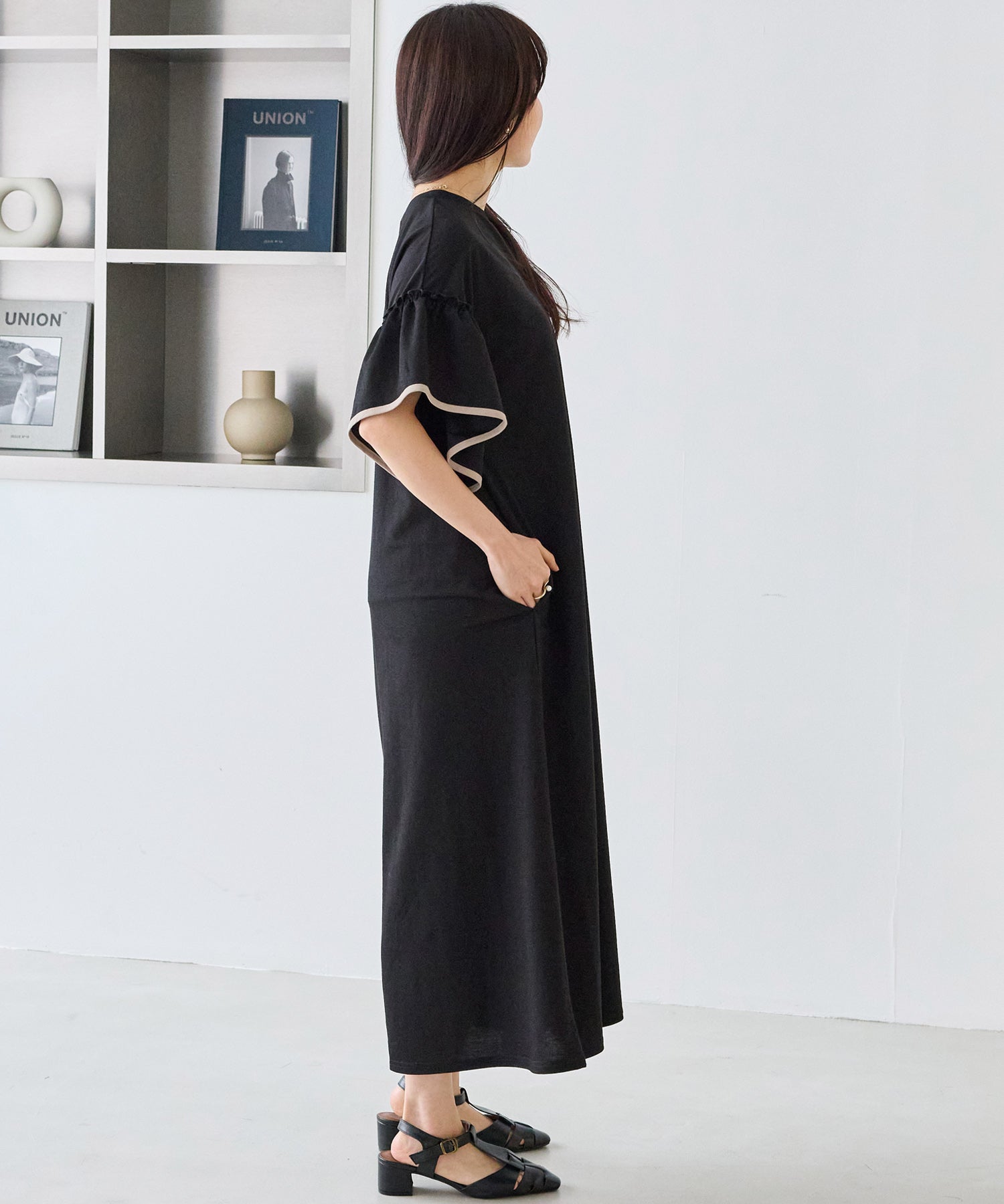 【好機能シリーズ】接触冷感｜トリコットフリルスリーブワンピース