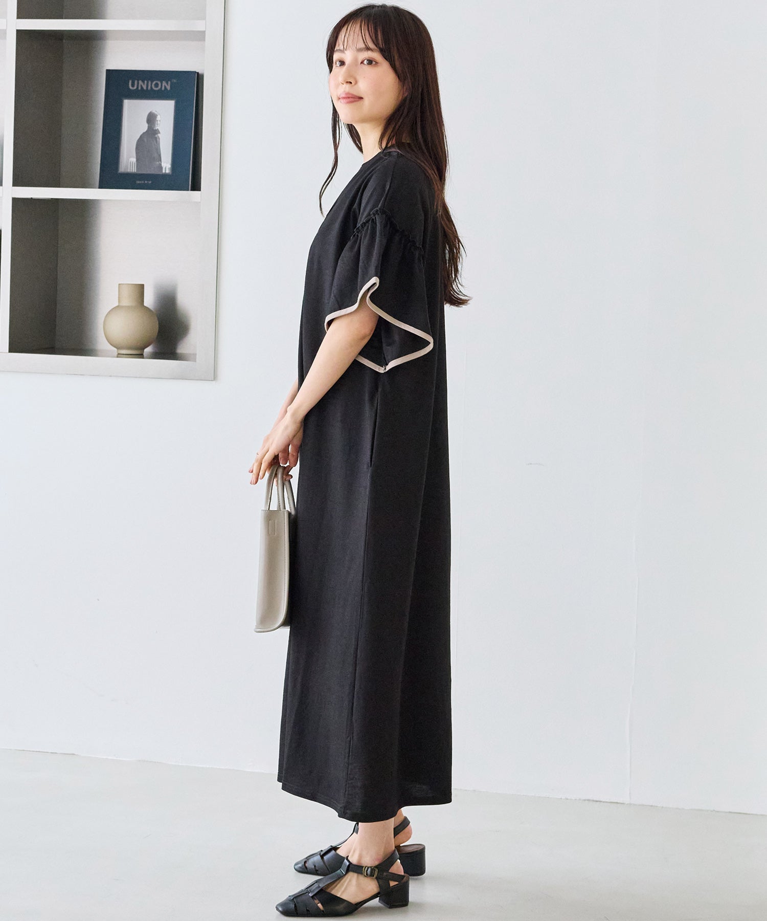 【好機能シリーズ】接触冷感｜トリコットフリルスリーブワンピース