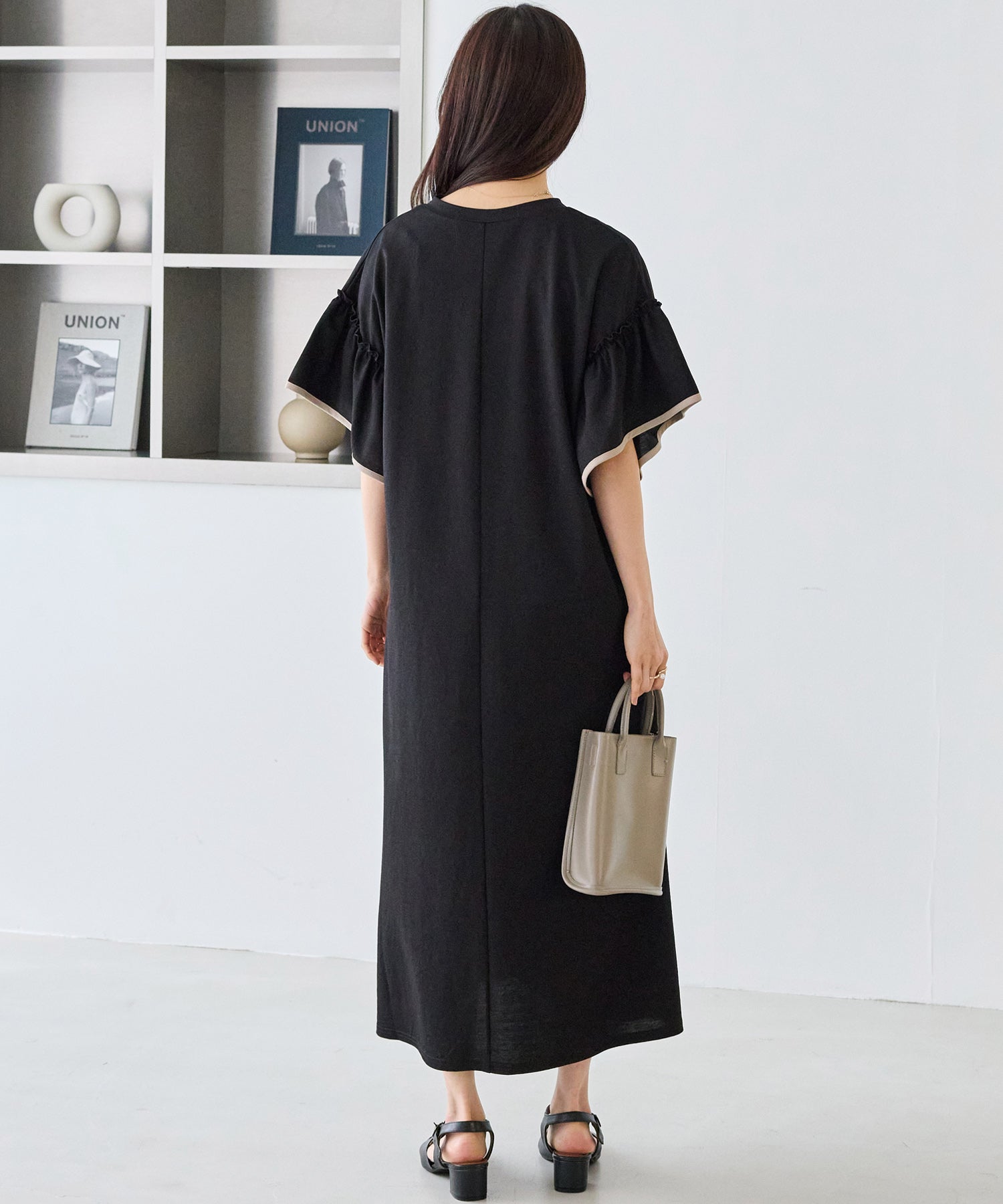 【好機能シリーズ】接触冷感｜トリコットフリルスリーブワンピース