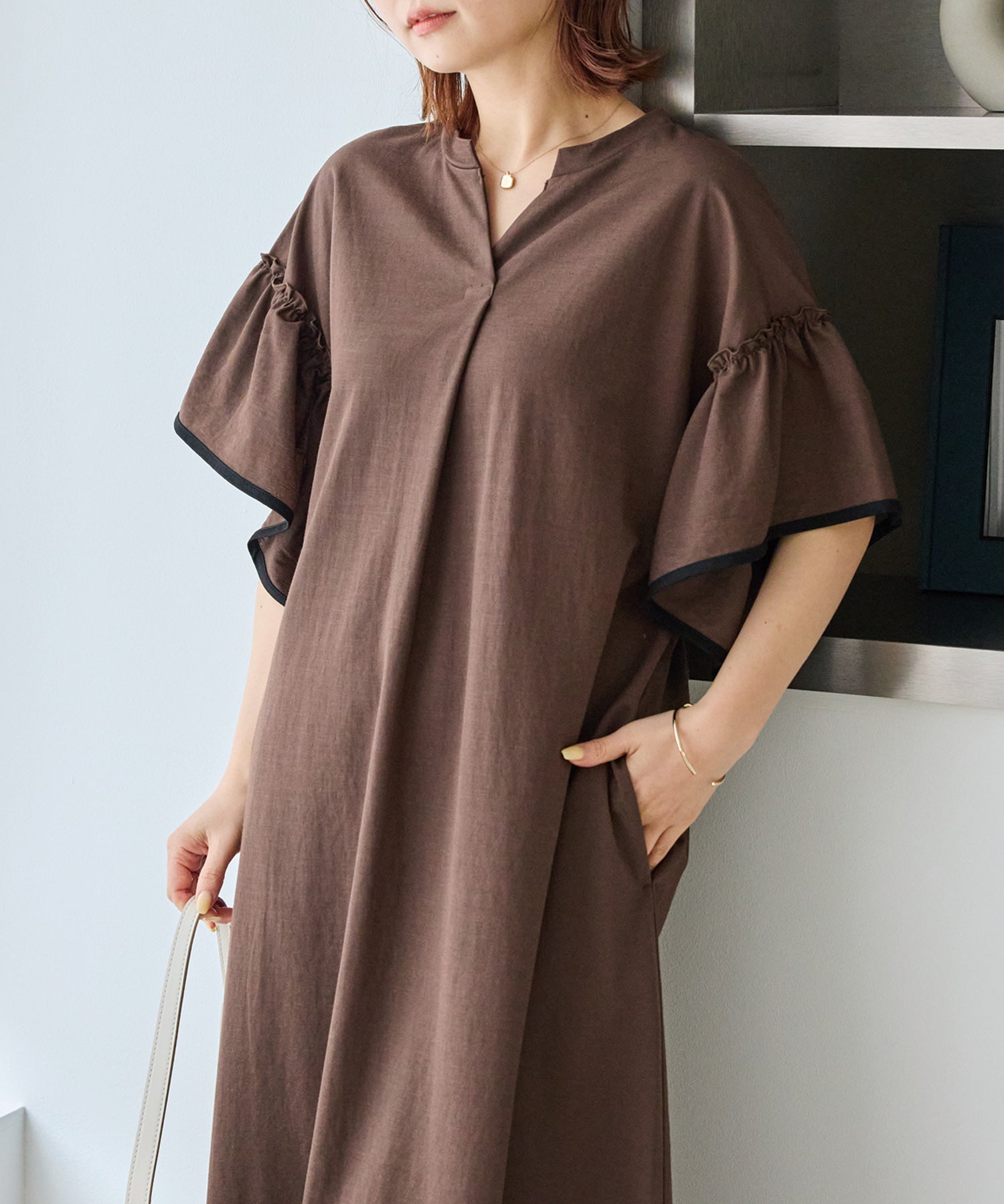 ダークブラウン　model:156cm 着用サイズ:M