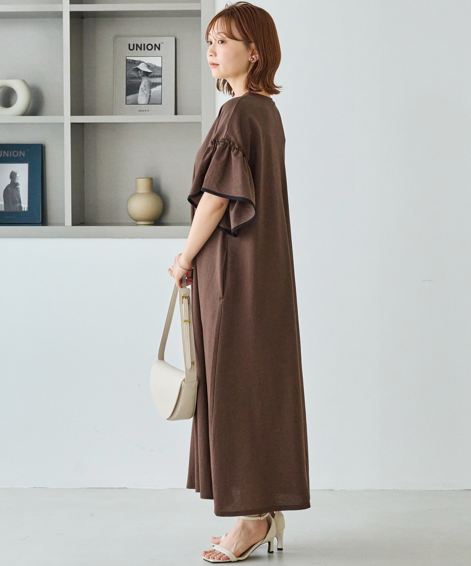 【好機能シリーズ】接触冷感｜トリコットフリルスリーブワンピース