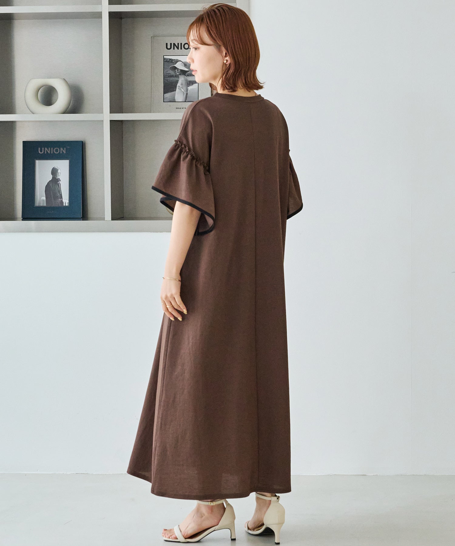 【好機能シリーズ】接触冷感｜トリコットフリルスリーブワンピース