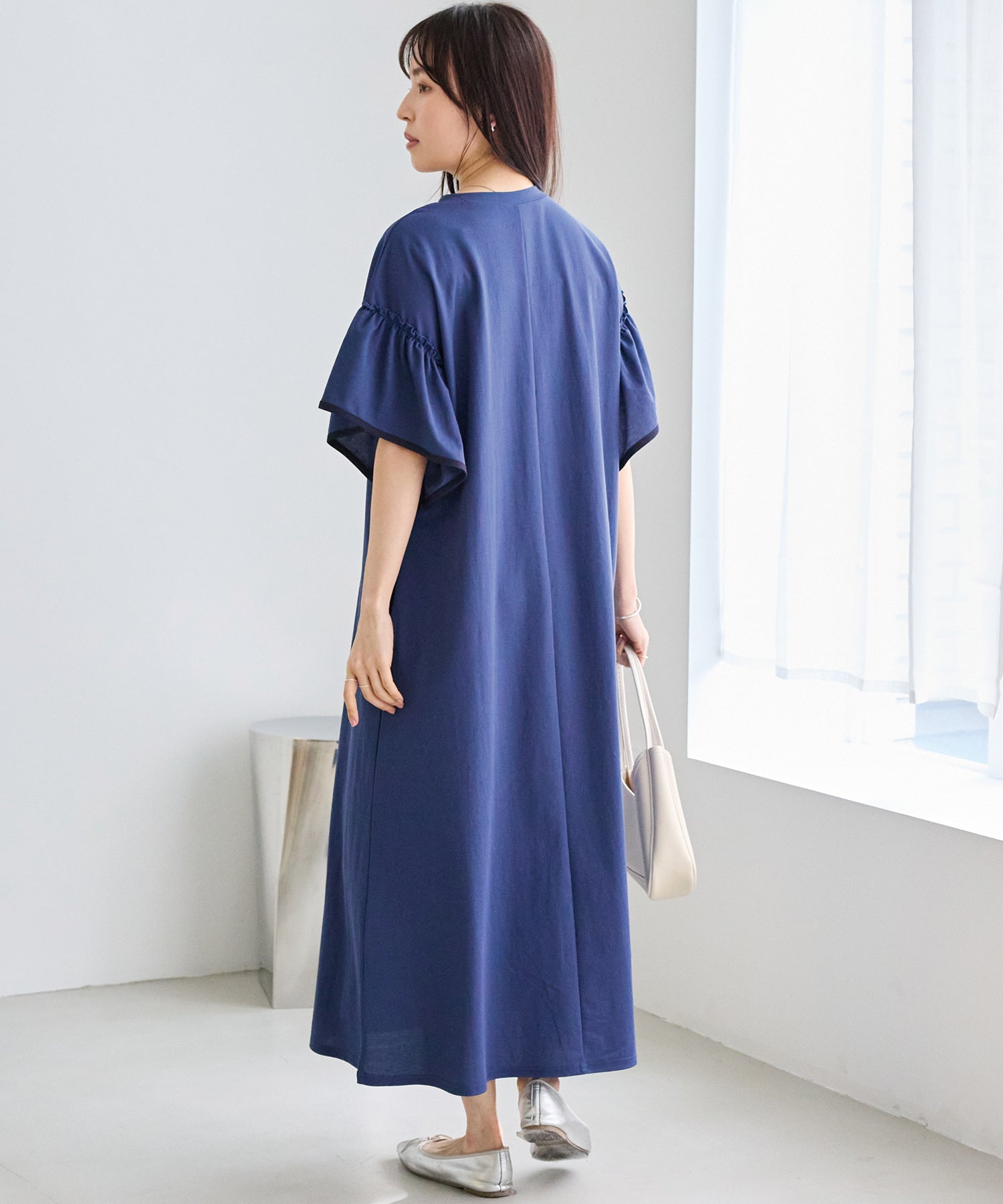 【好機能シリーズ】接触冷感｜トリコットフリルスリーブワンピース