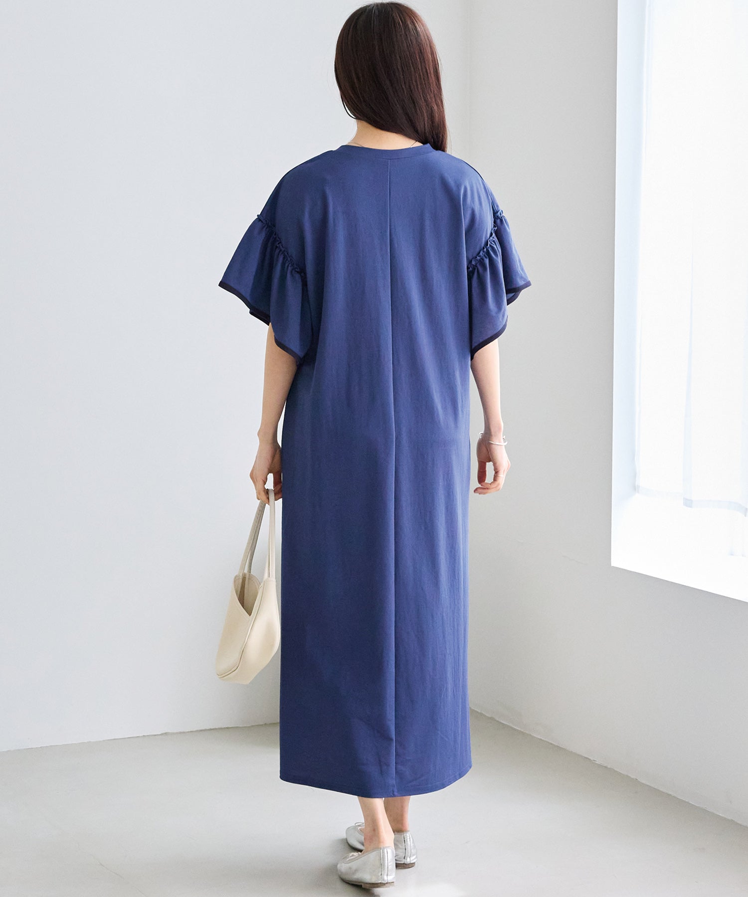 【好機能シリーズ】接触冷感｜トリコットフリルスリーブワンピース