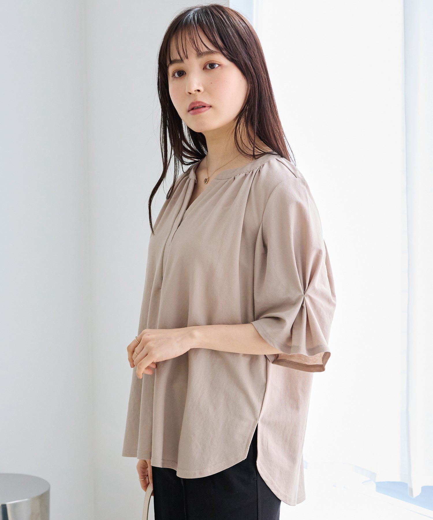 【好機能シリーズ】接触冷感｜トリコットスキッパープルオーバー