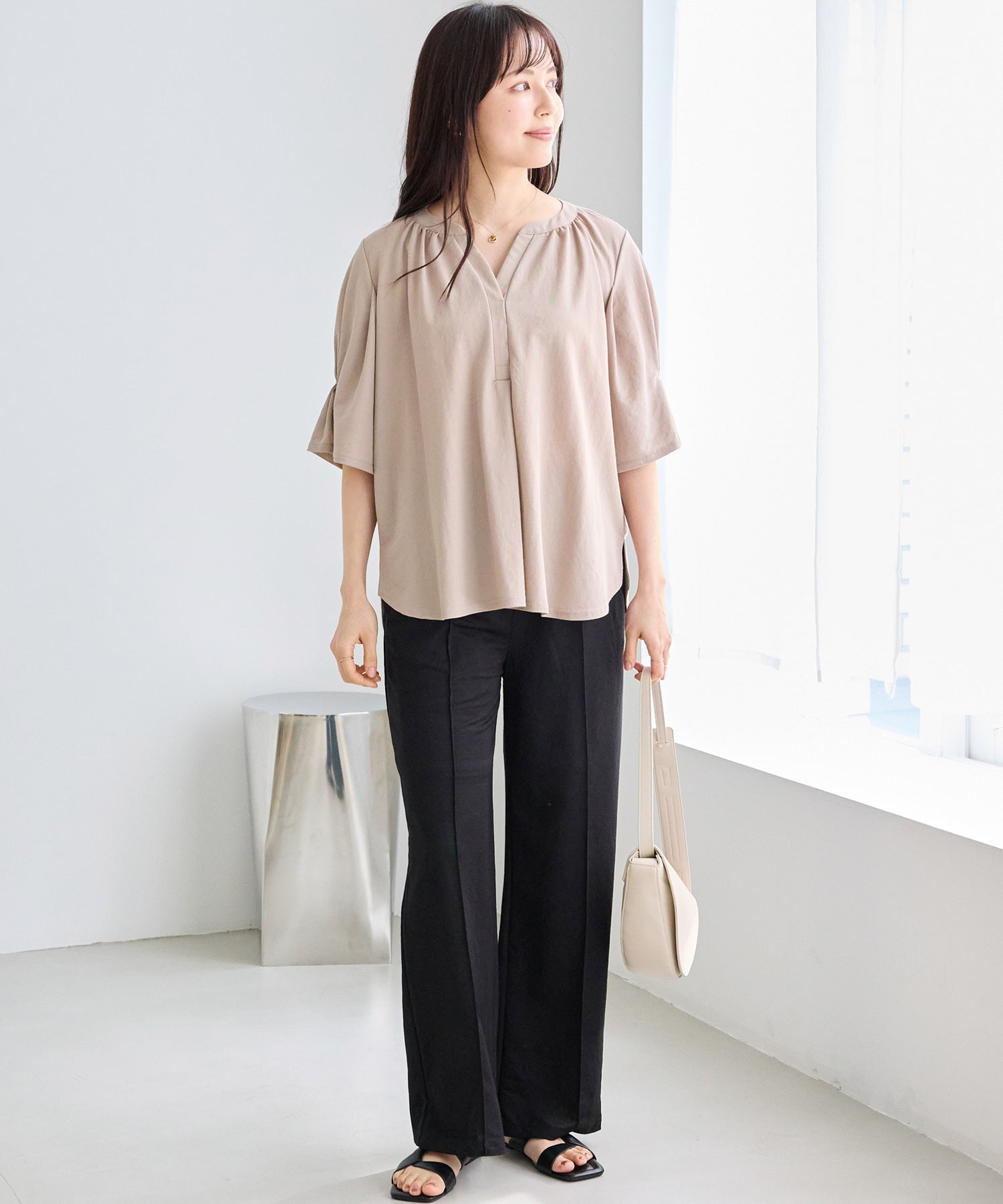 【好機能シリーズ】接触冷感｜トリコットスキッパープルオーバー