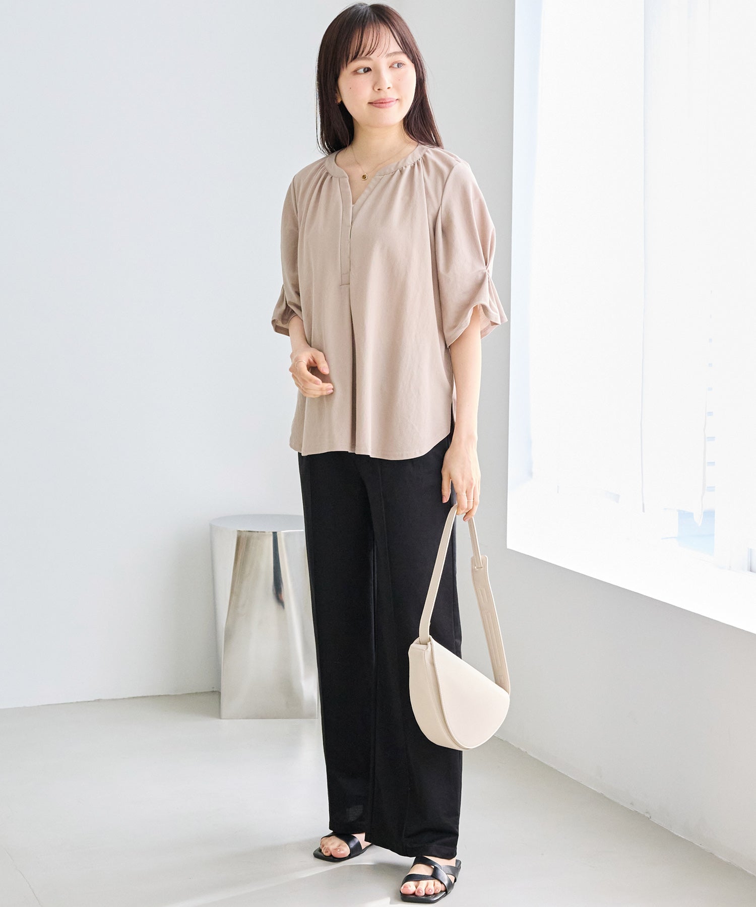 【好機能シリーズ】接触冷感｜トリコットスキッパープルオーバー