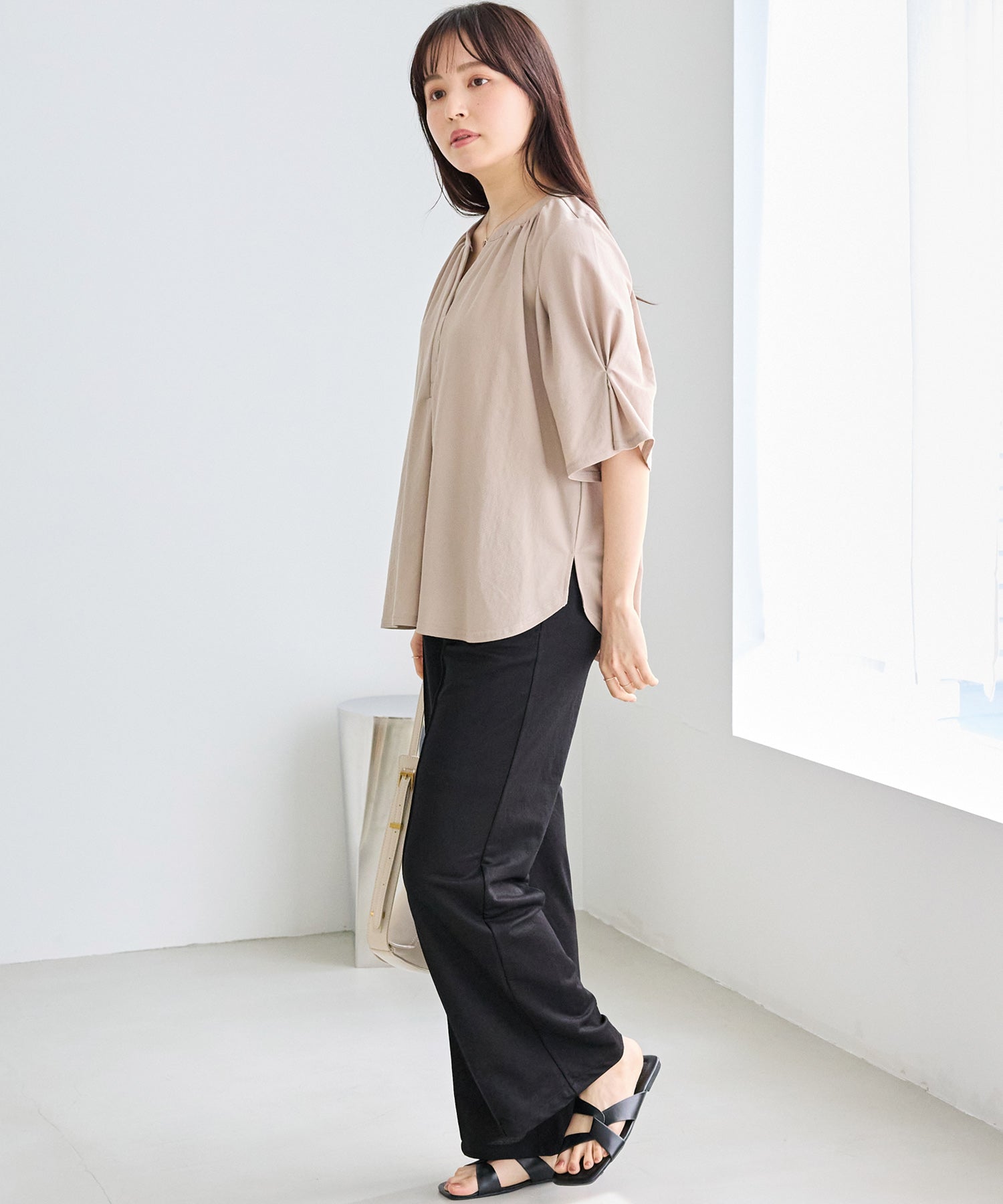 【好機能シリーズ】接触冷感｜トリコットスキッパープルオーバー