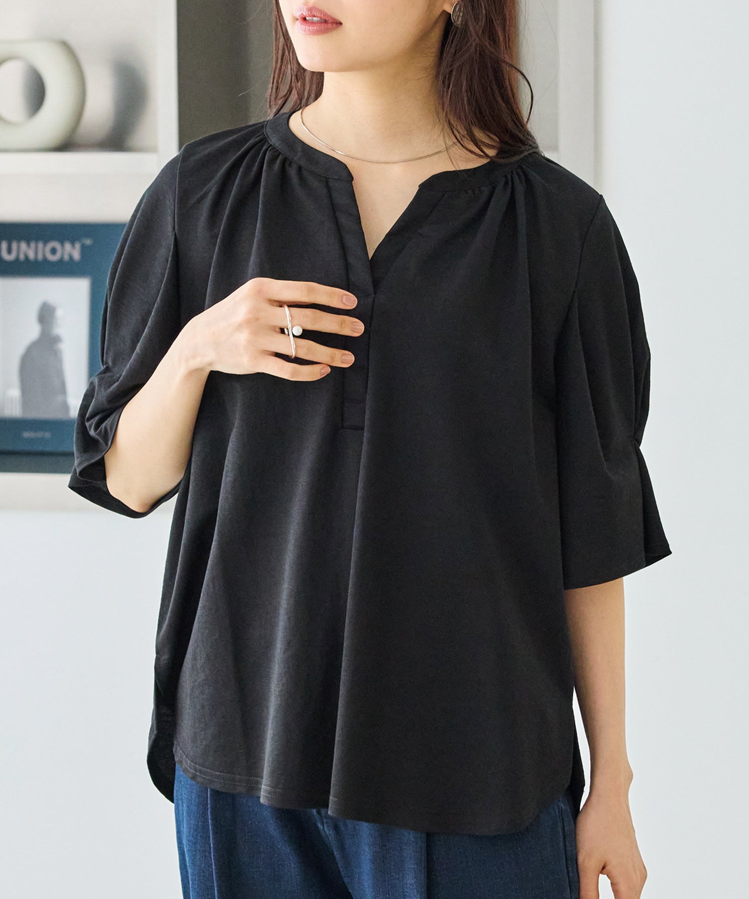 ブラック　model:163cm 着用サイズ:M