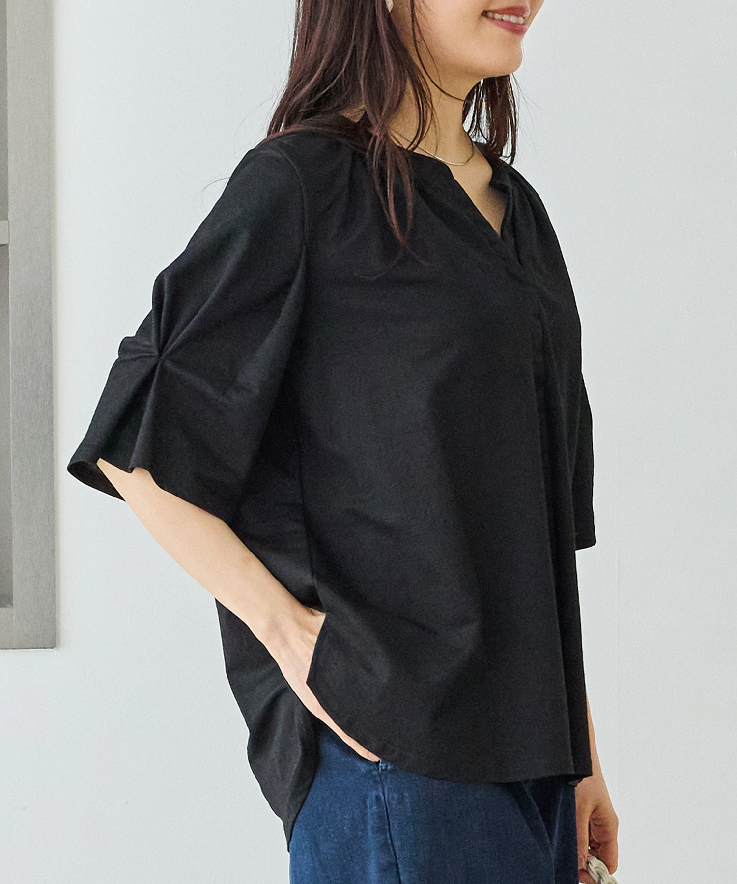 【好機能シリーズ】接触冷感｜トリコットスキッパープルオーバー