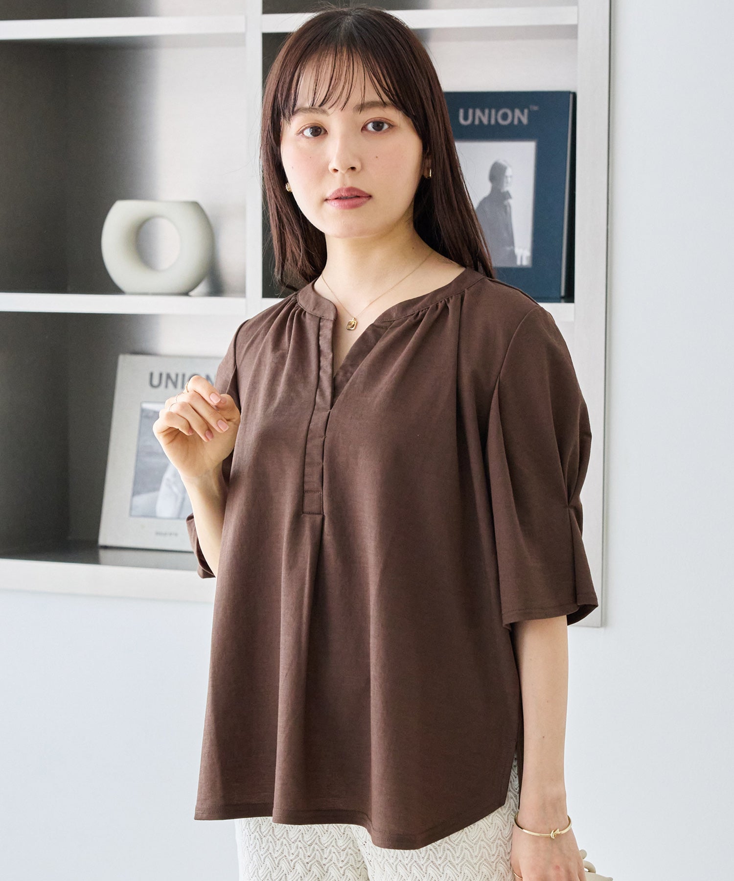 ダークブラウン　model:163cm 着用サイズ:M