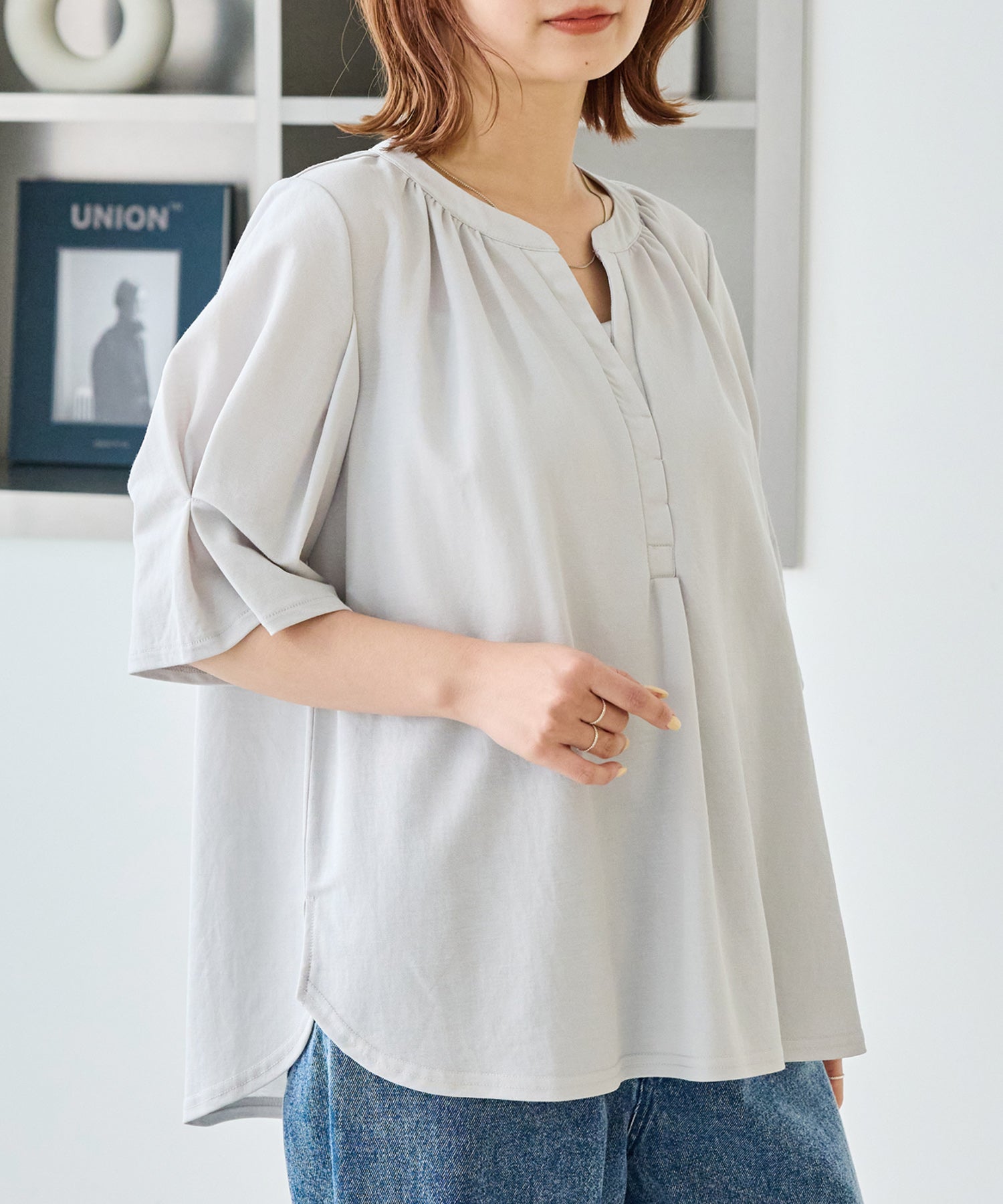 【好機能シリーズ】接触冷感｜トリコットスキッパープルオーバー