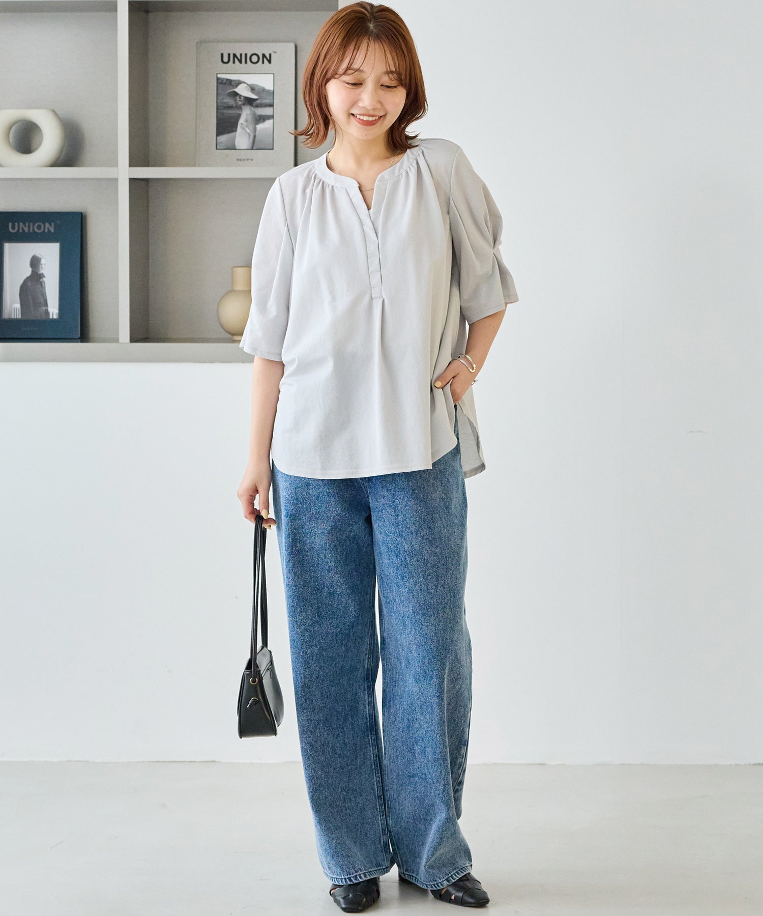 【好機能シリーズ】接触冷感｜トリコットスキッパープルオーバー