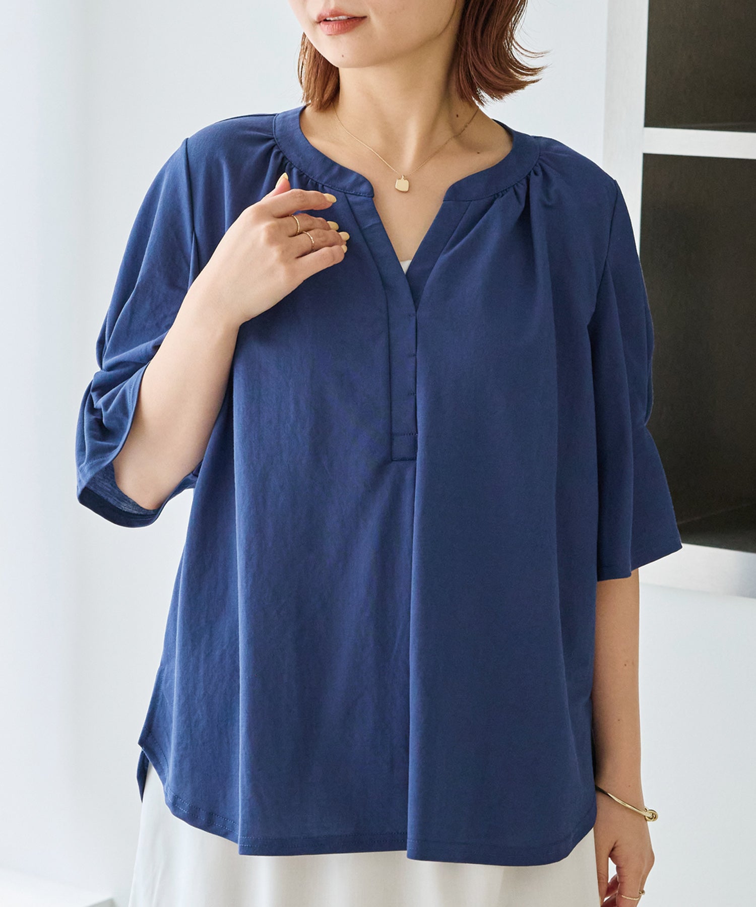 インディゴブルー　model:156cm 着用サイズ:M