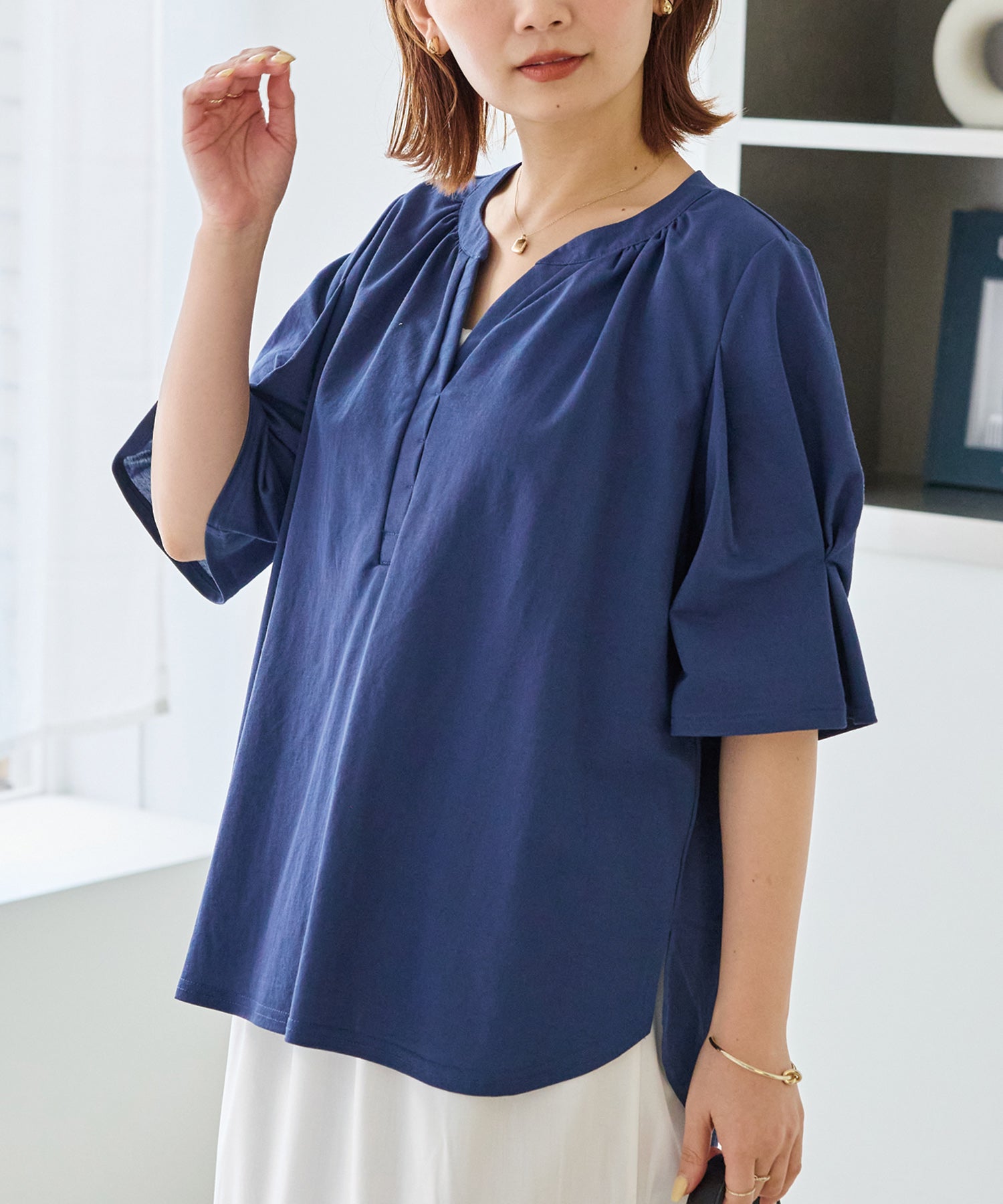 インディゴブルー　model:156cm 着用サイズ:M