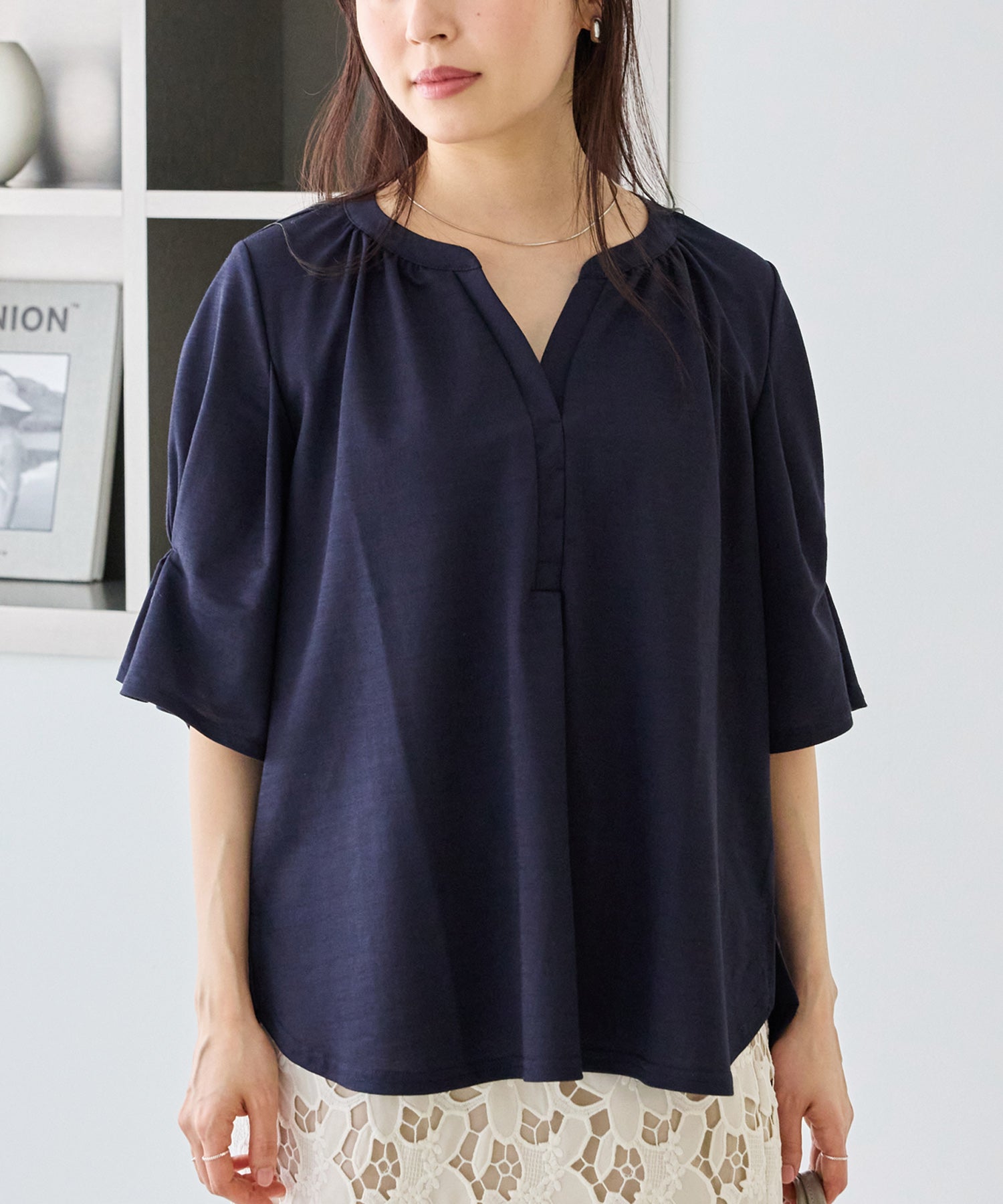 【好機能シリーズ】接触冷感｜トリコットスキッパープルオーバー