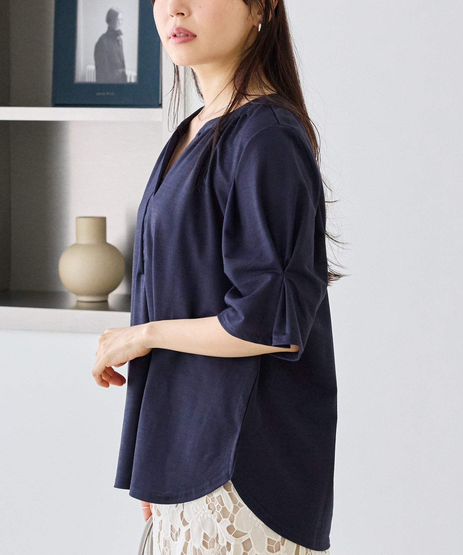 【好機能シリーズ】接触冷感｜トリコットスキッパープルオーバー