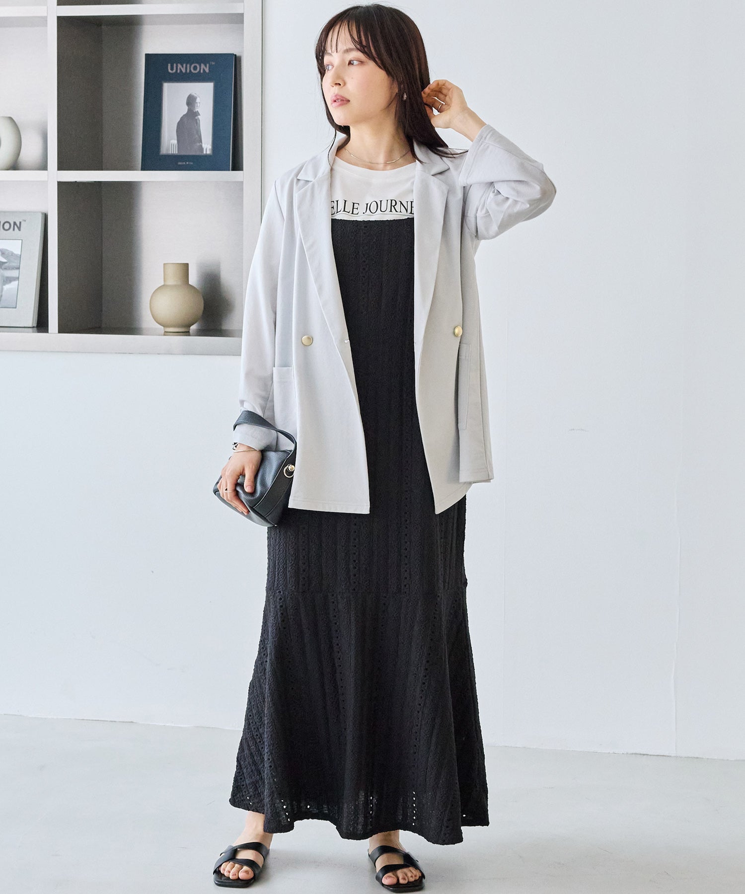 カットレースキャミワンピース