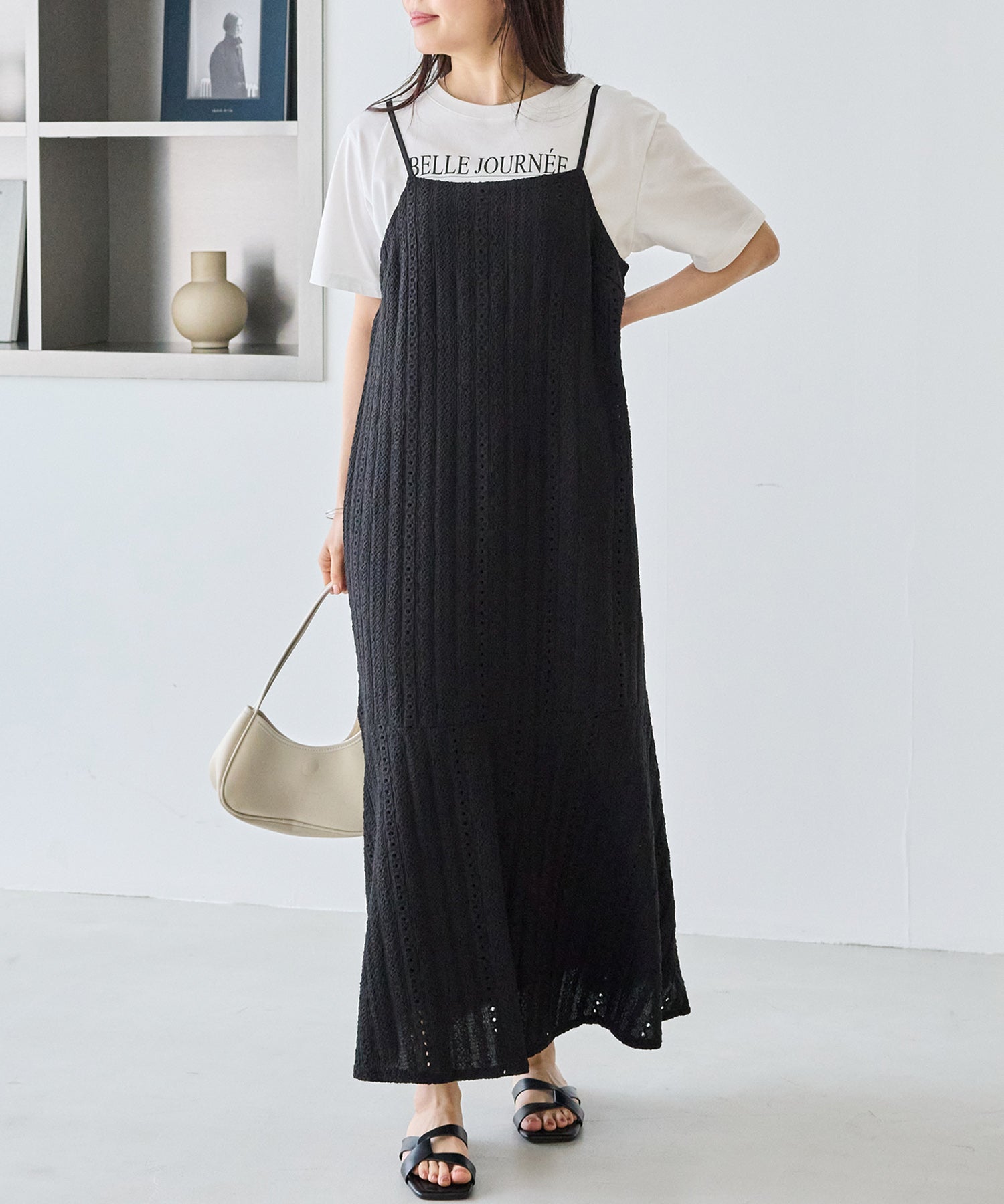 カットレースキャミワンピース